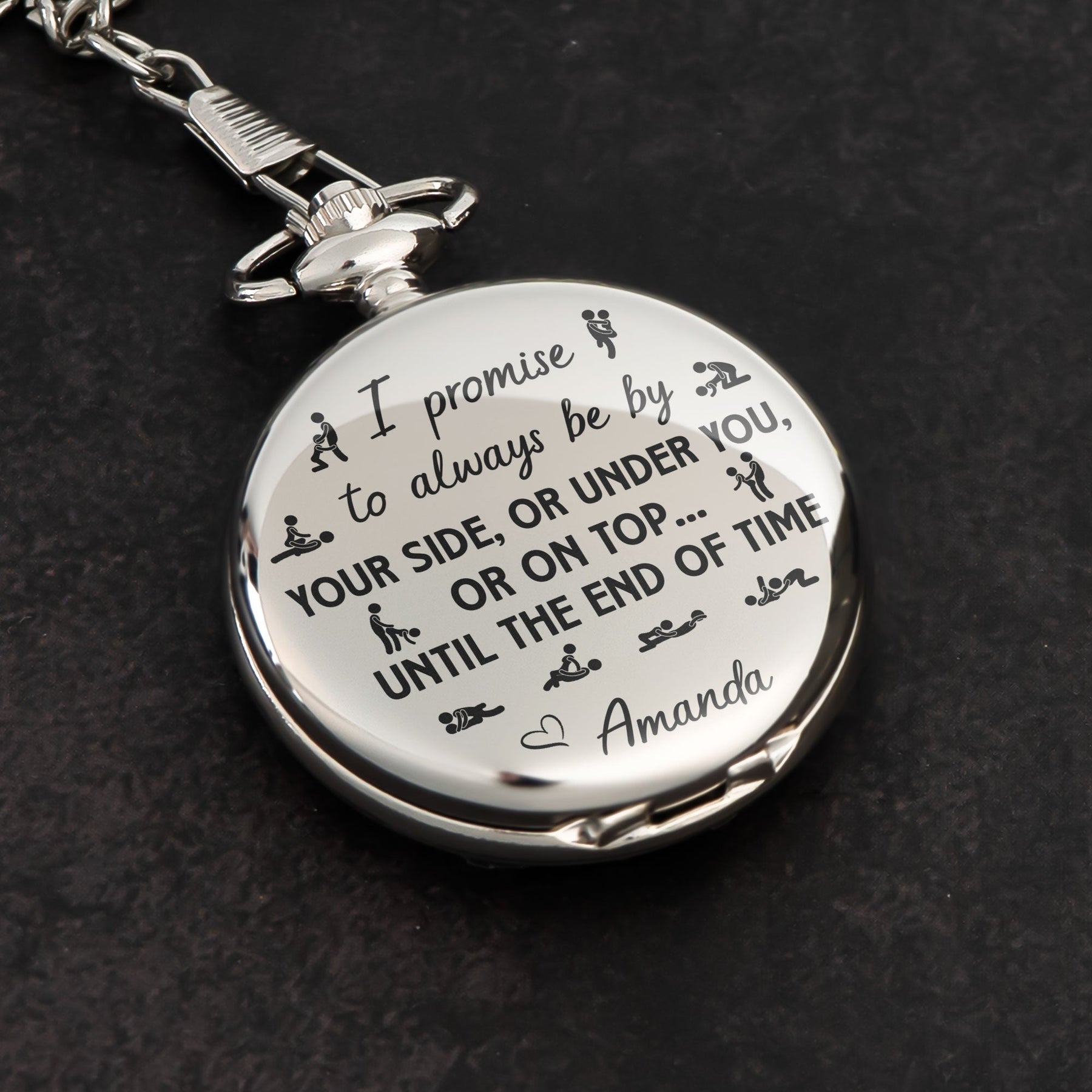 I Promise To Always Be By Your Side - Personalized Pocket Watch