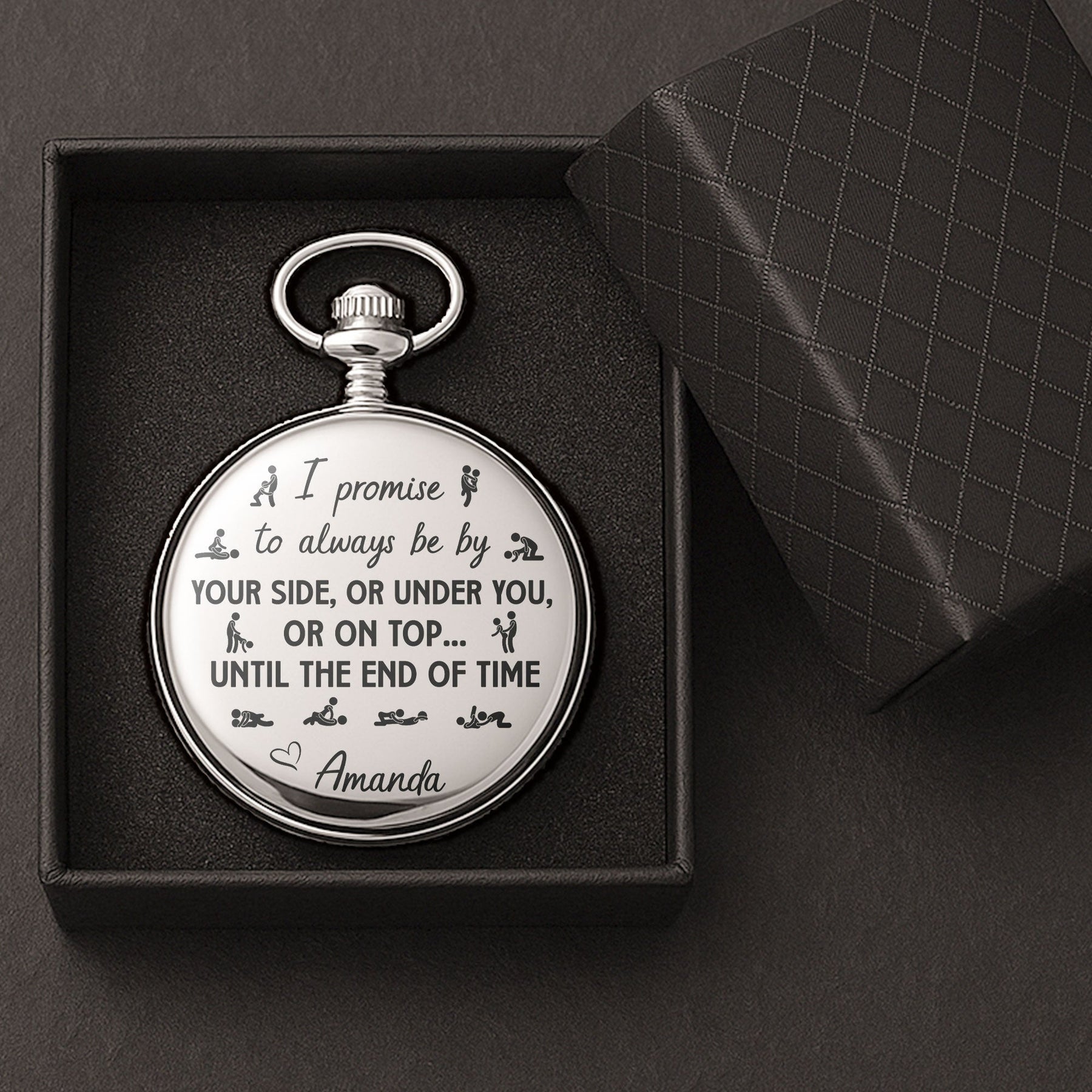I Promise To Always Be By Your Side - Personalized Pocket Watch