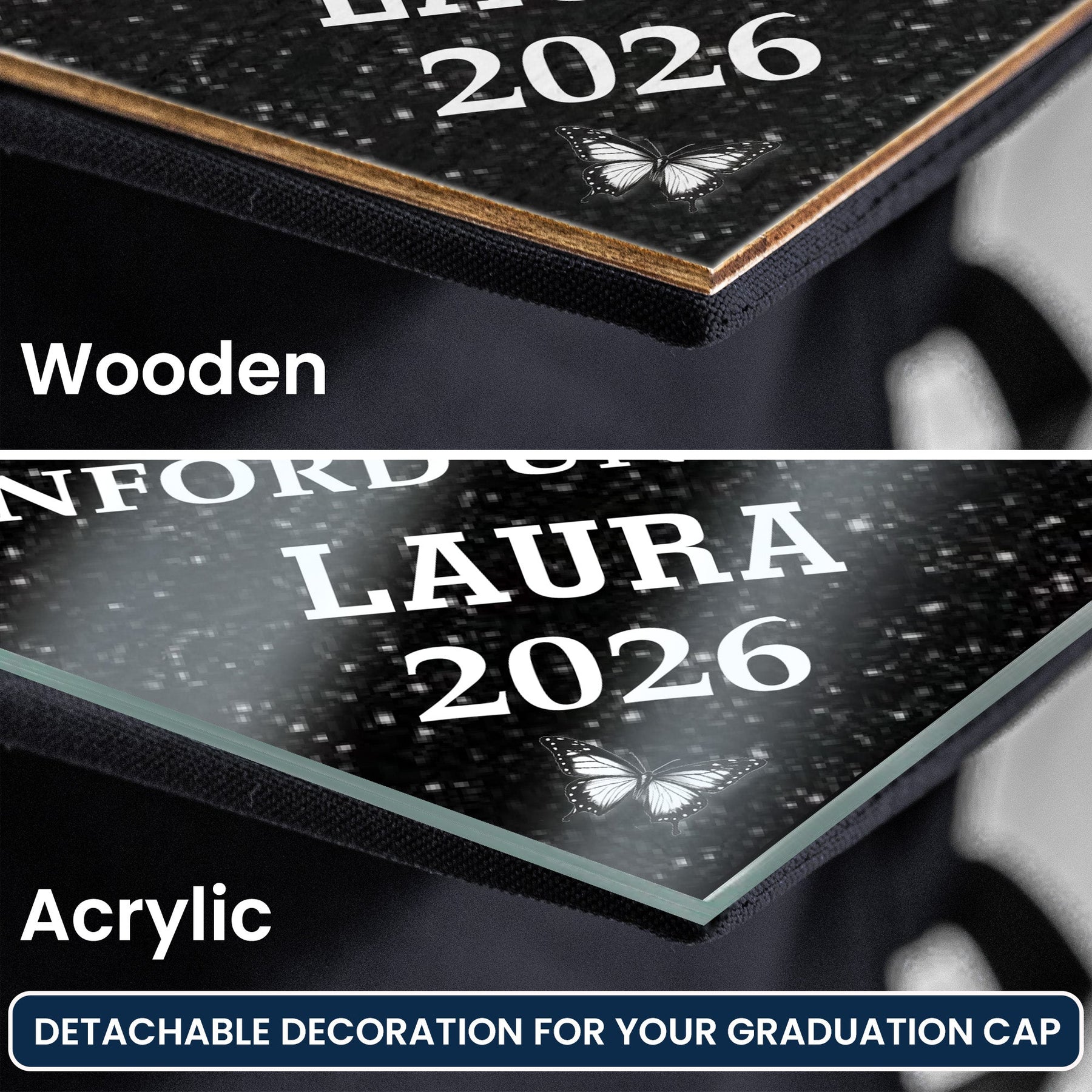I Remembered Who Was Watching - Personalized Photo Graduation Cap Topper