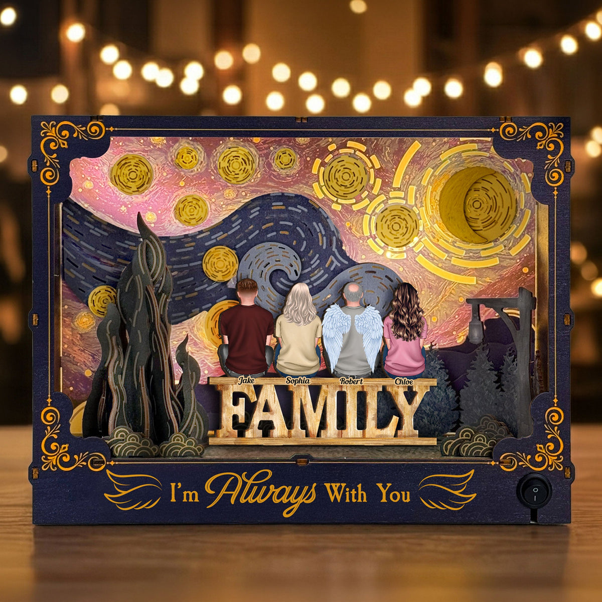 I Am Always With You Memorial Gift - Personalized DIY Book Nook Kit