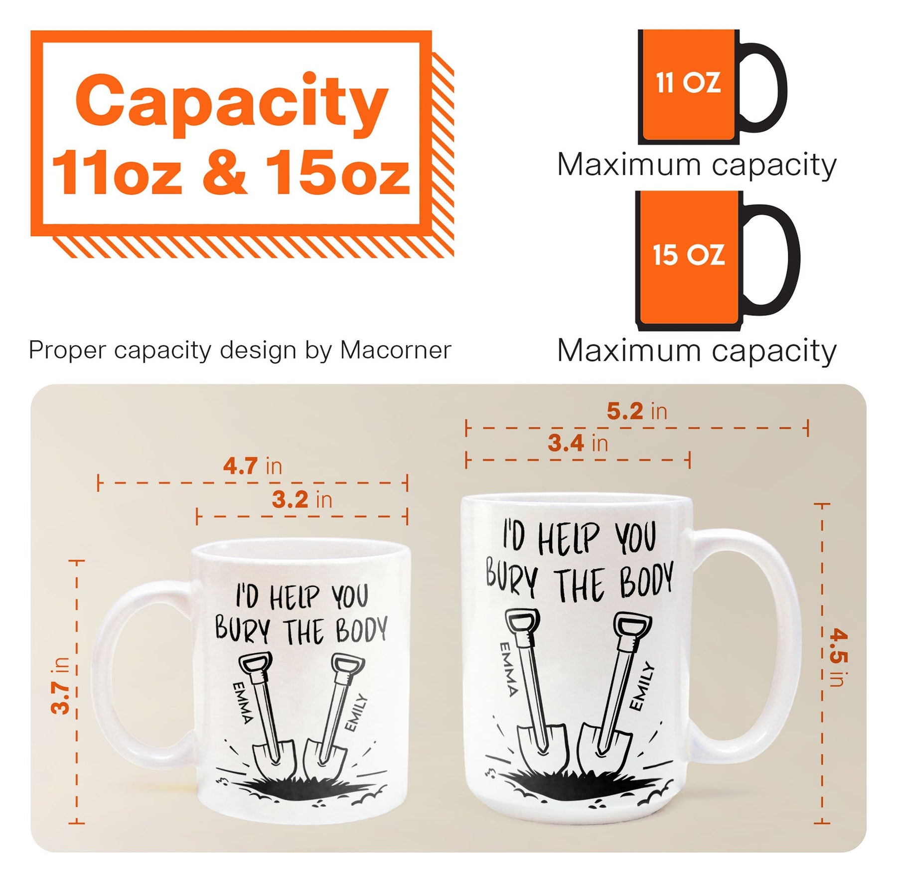 I'd Help You Bury The Body - Personalized Mug
