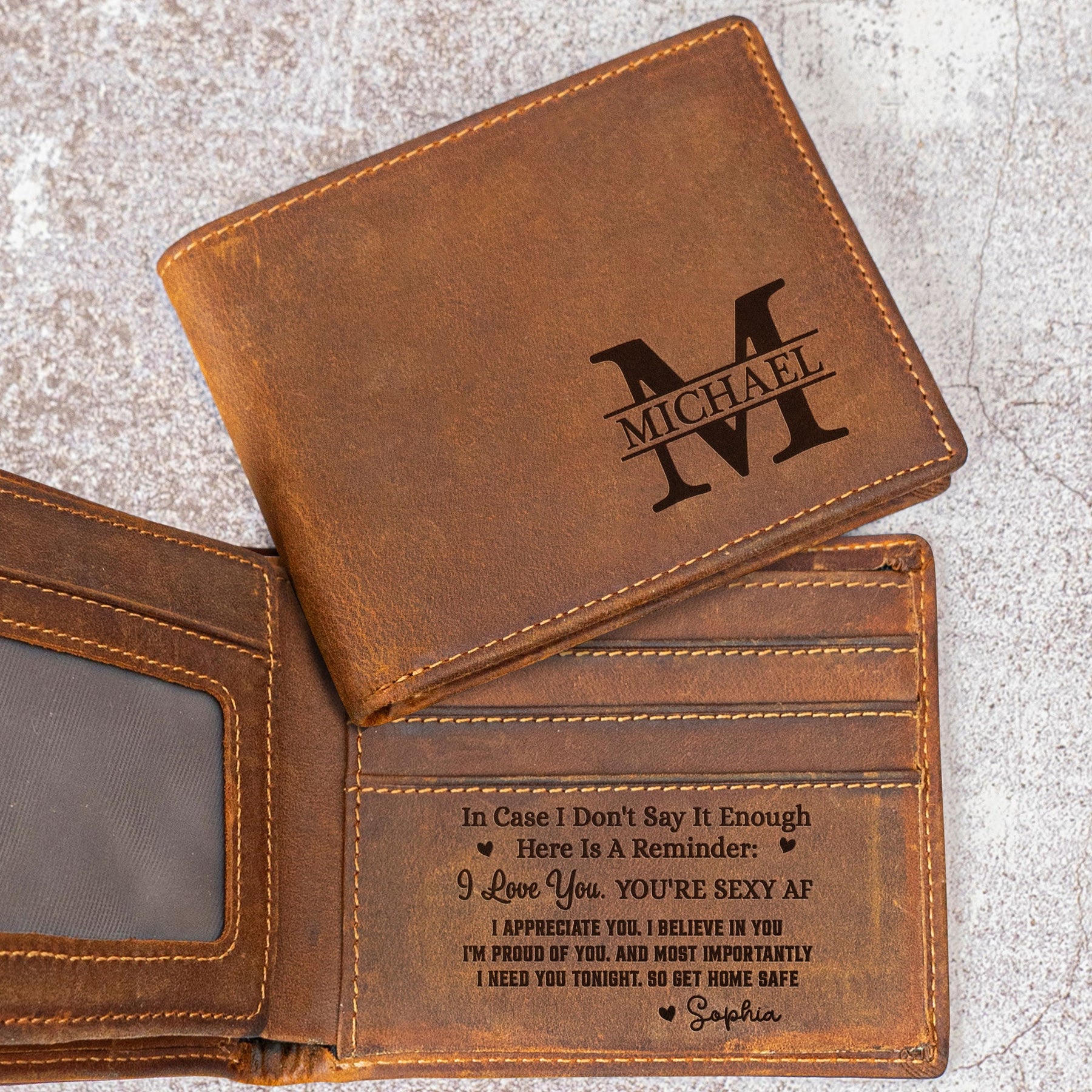 I Love You Gift For Husband, Boyfriend - Personalized Wallet Card