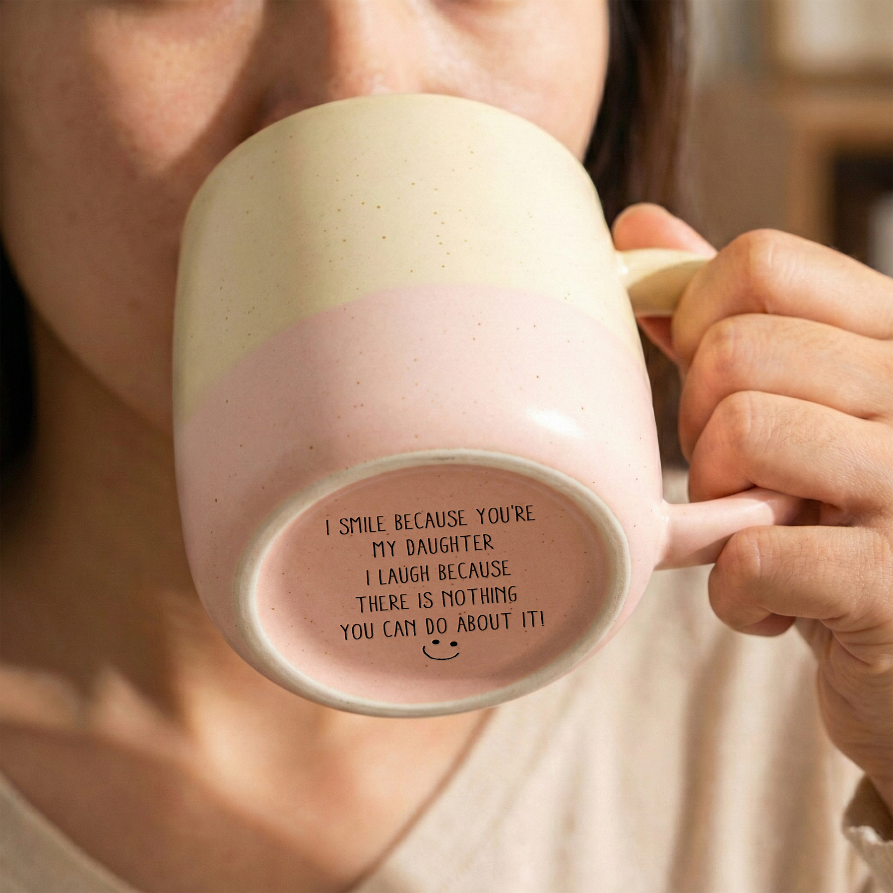 I Smile Because You're My Daughter - Personalized Mug