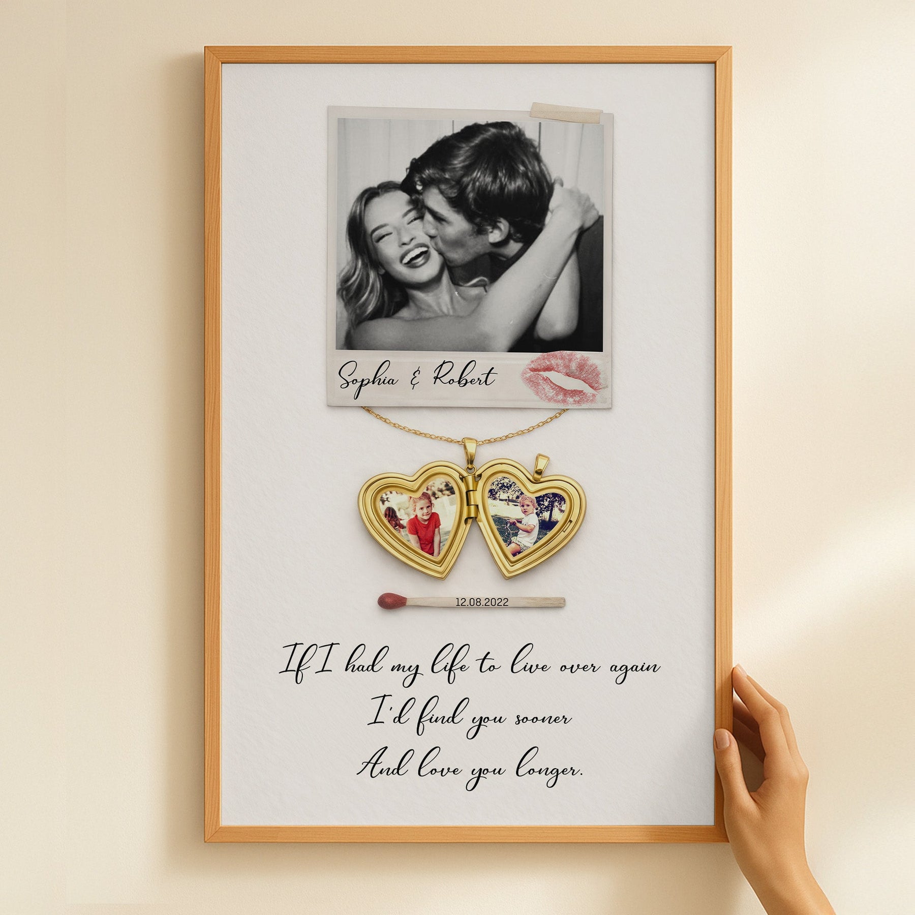 I’d Find You Sooner And Love You Longer - Custom Couples Photo & Childhood Photos - Personalized Photo Poster