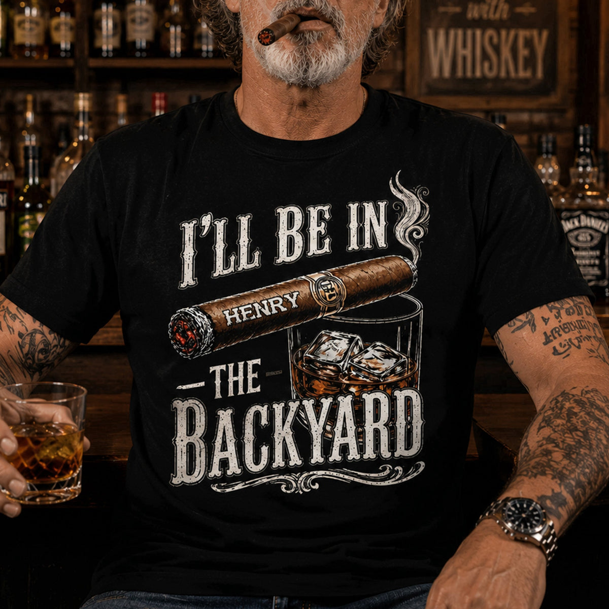 I’ll Be In The Backyard - Funny Shirt For Him, Husband, Grandpa, Dad - Personalized Shirt