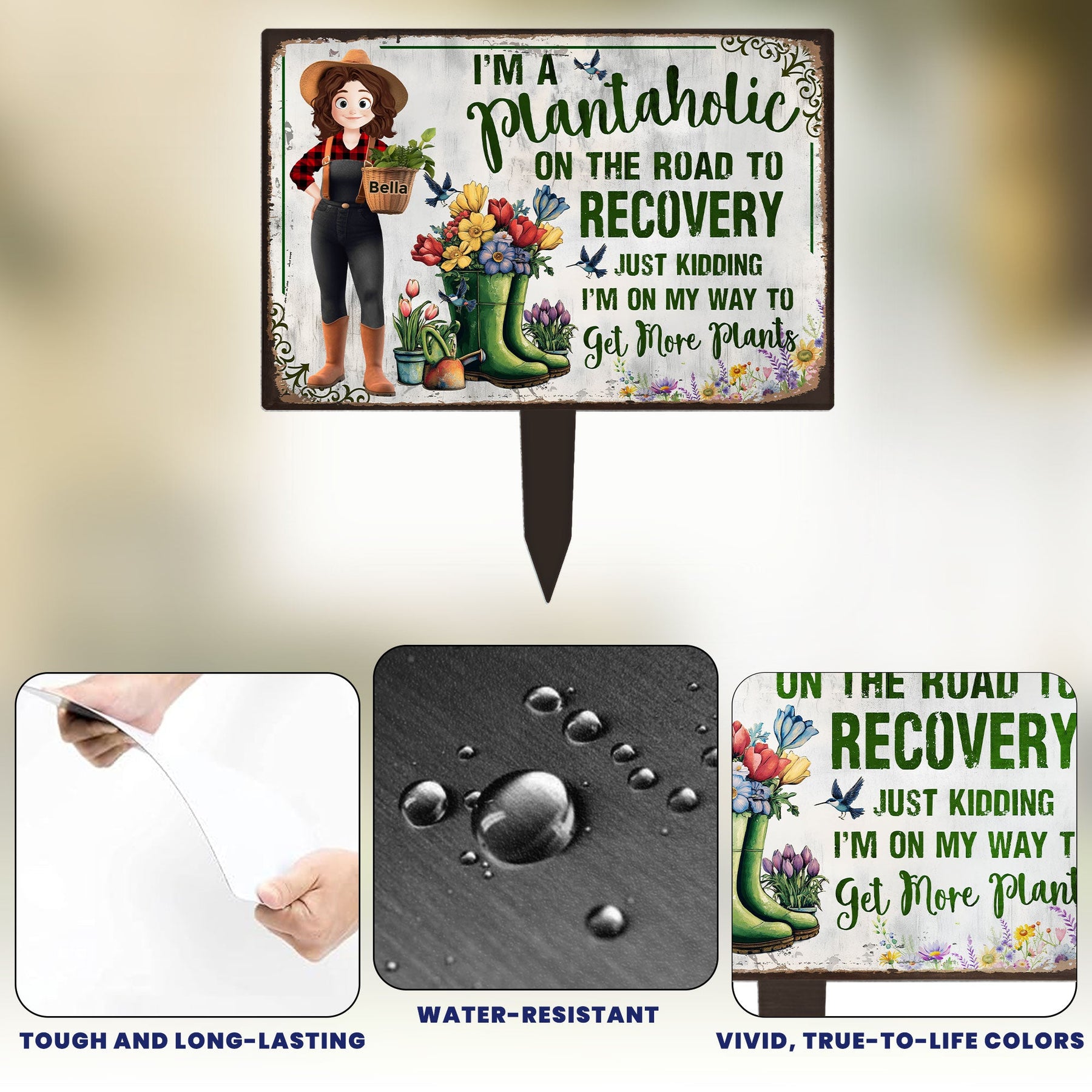 I'm A Plantaholic Just Kidding Get More Plants - Personalized Metal Garden Stake