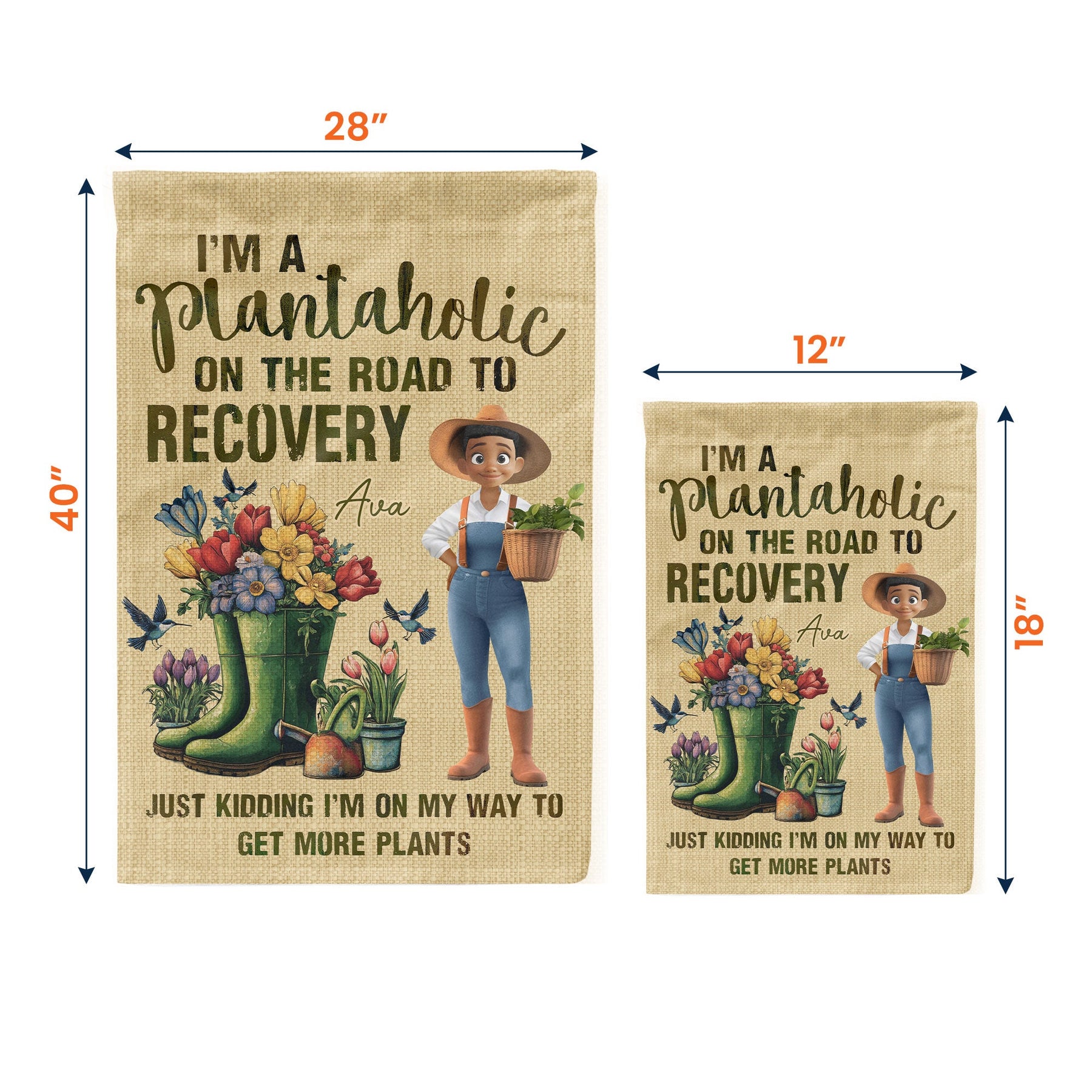I'm A Plantaholic On The Road To Recovery Just Kidding - Personalized Flag