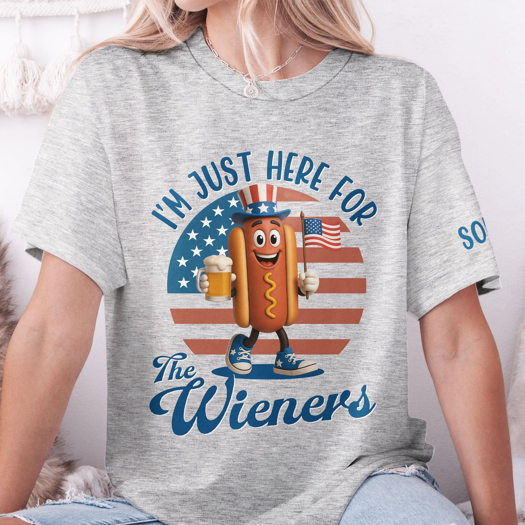 I'm Just Here For The Wieners - Personalized Shirt