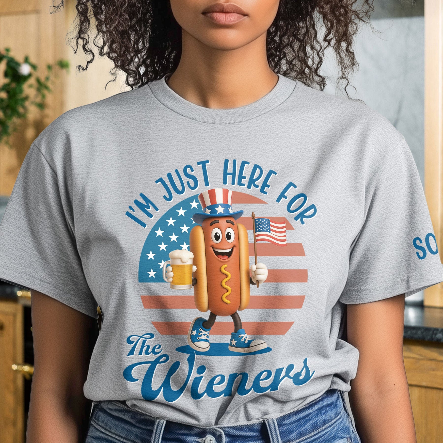 I'm Just Here For The Wieners - Personalized Shirt