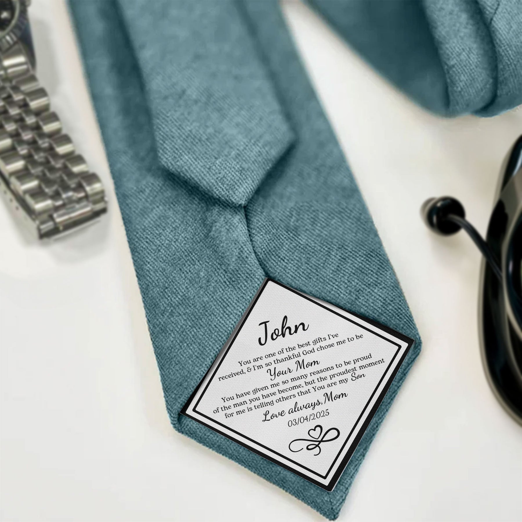 I'm So Thankful God Chose Me To Be Your Mom - Personalized Tie Patch