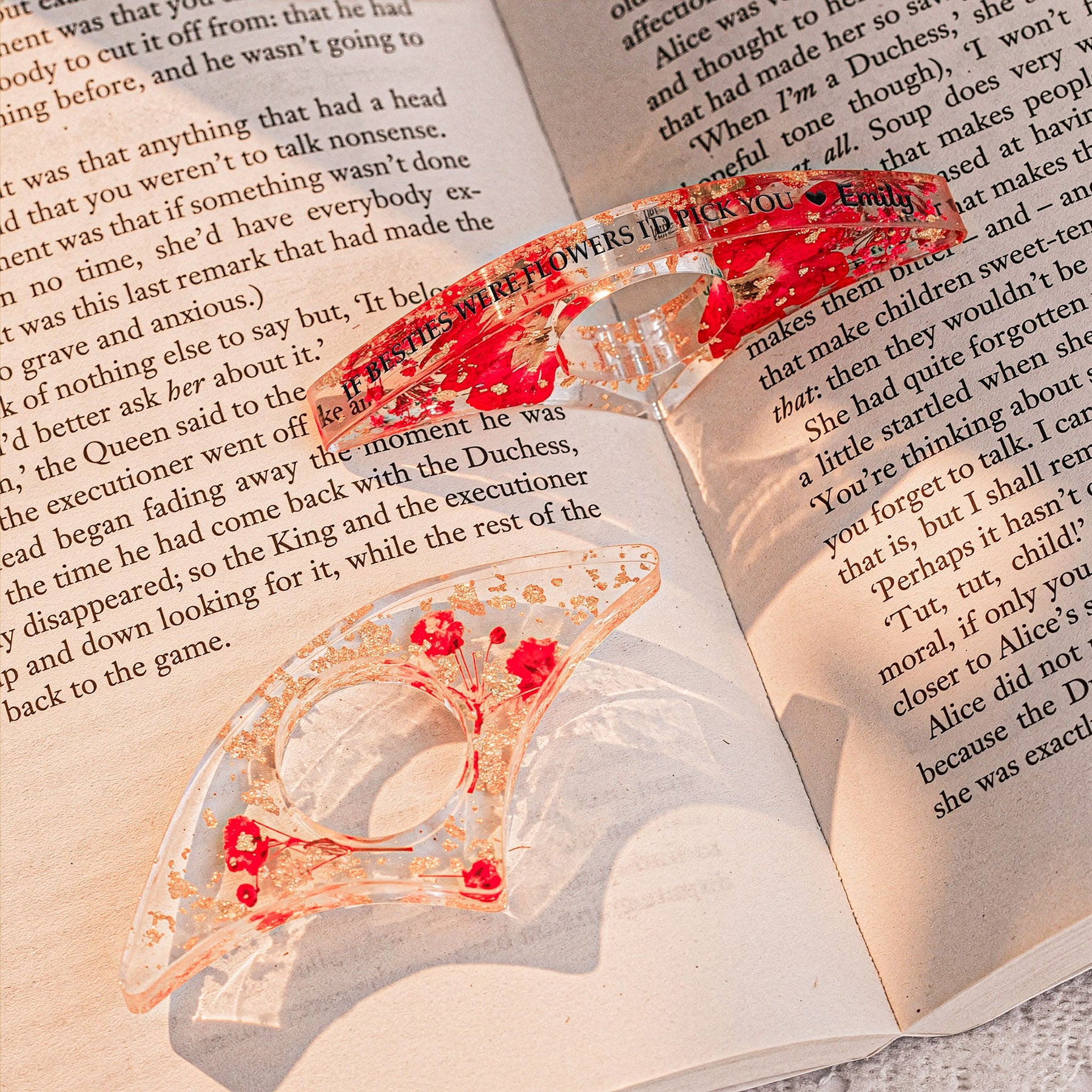 If Besties Were Flowers I'd Pick You - Personalized Resin Book Page Holder