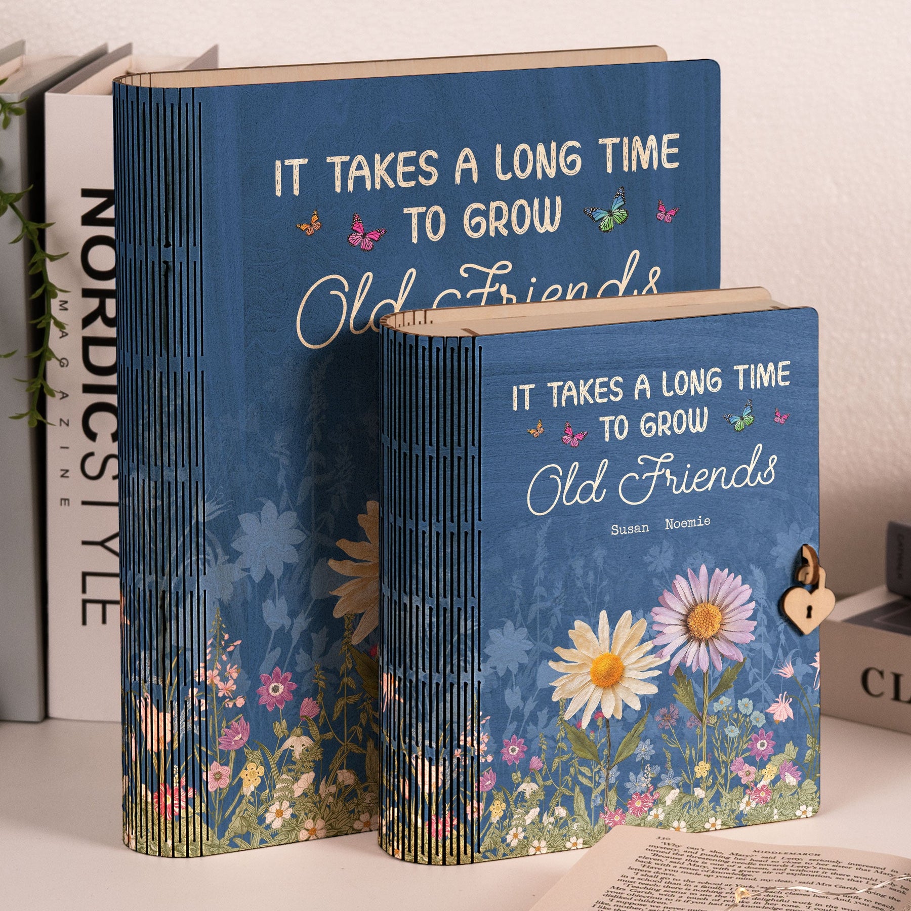 If Friends Were Flowers I'd Pick You - Personalized Wooden Book Box