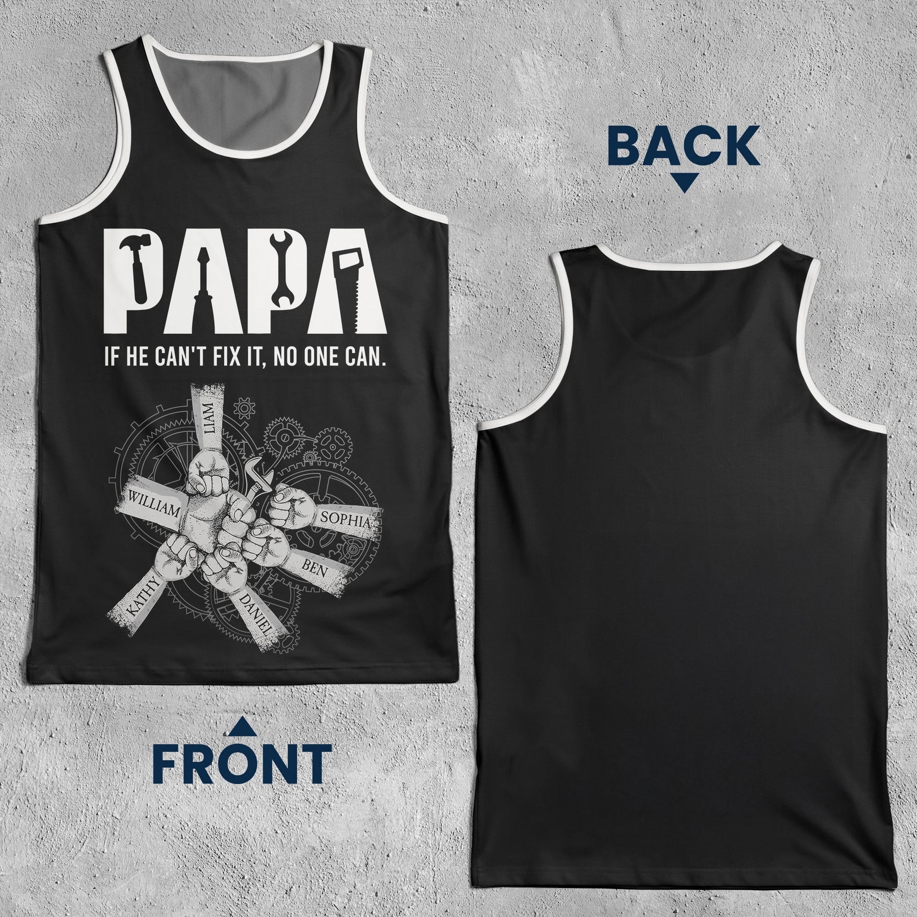 If He Can't Fix It No One Can - Custom Tank Top For Men