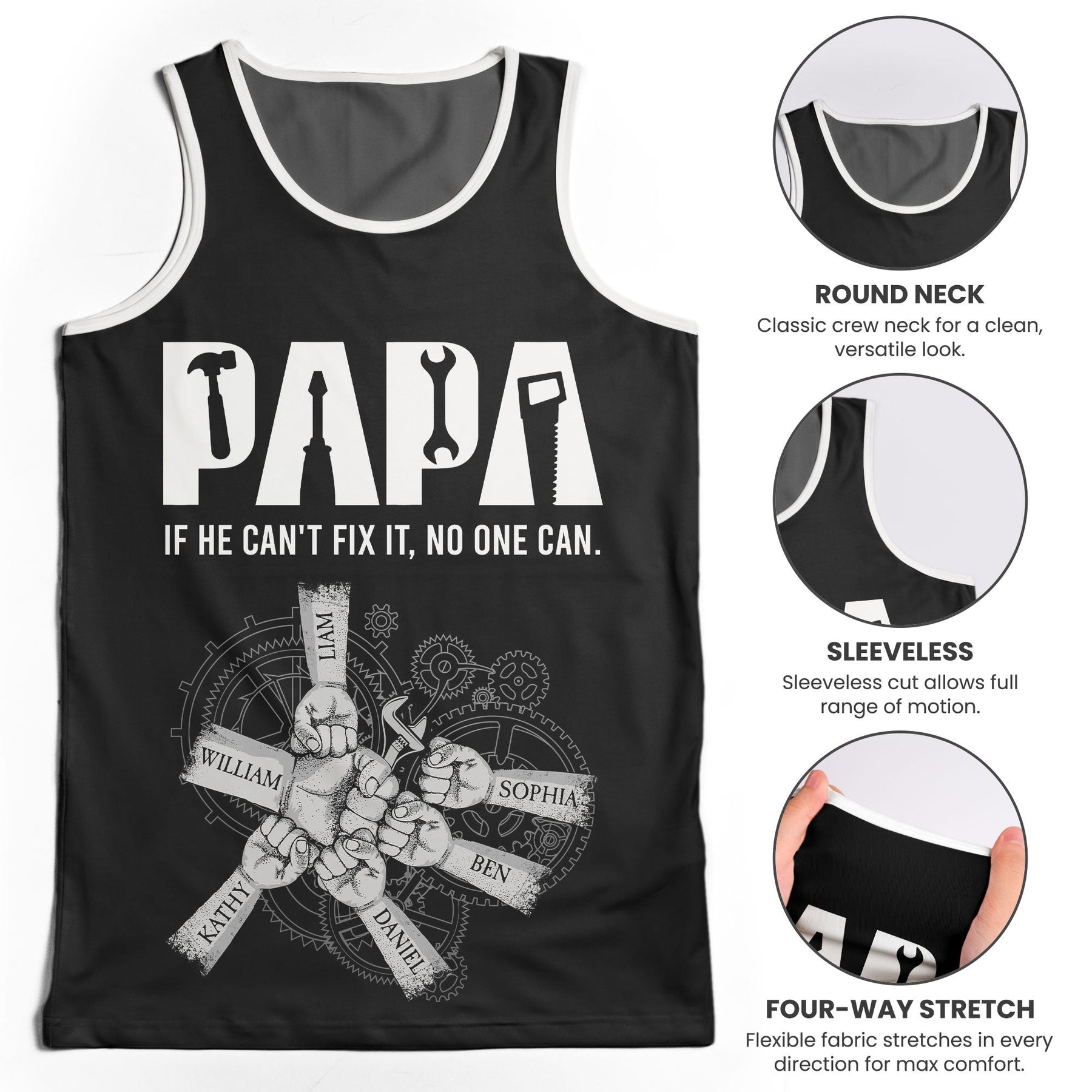 If He Can't Fix It No One Can - Custom Tank Top For Men