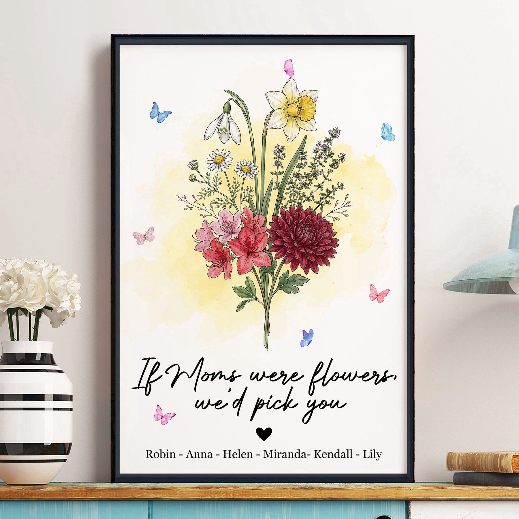 If Moms Were Flowers We’d Pick You - Personalized Poster