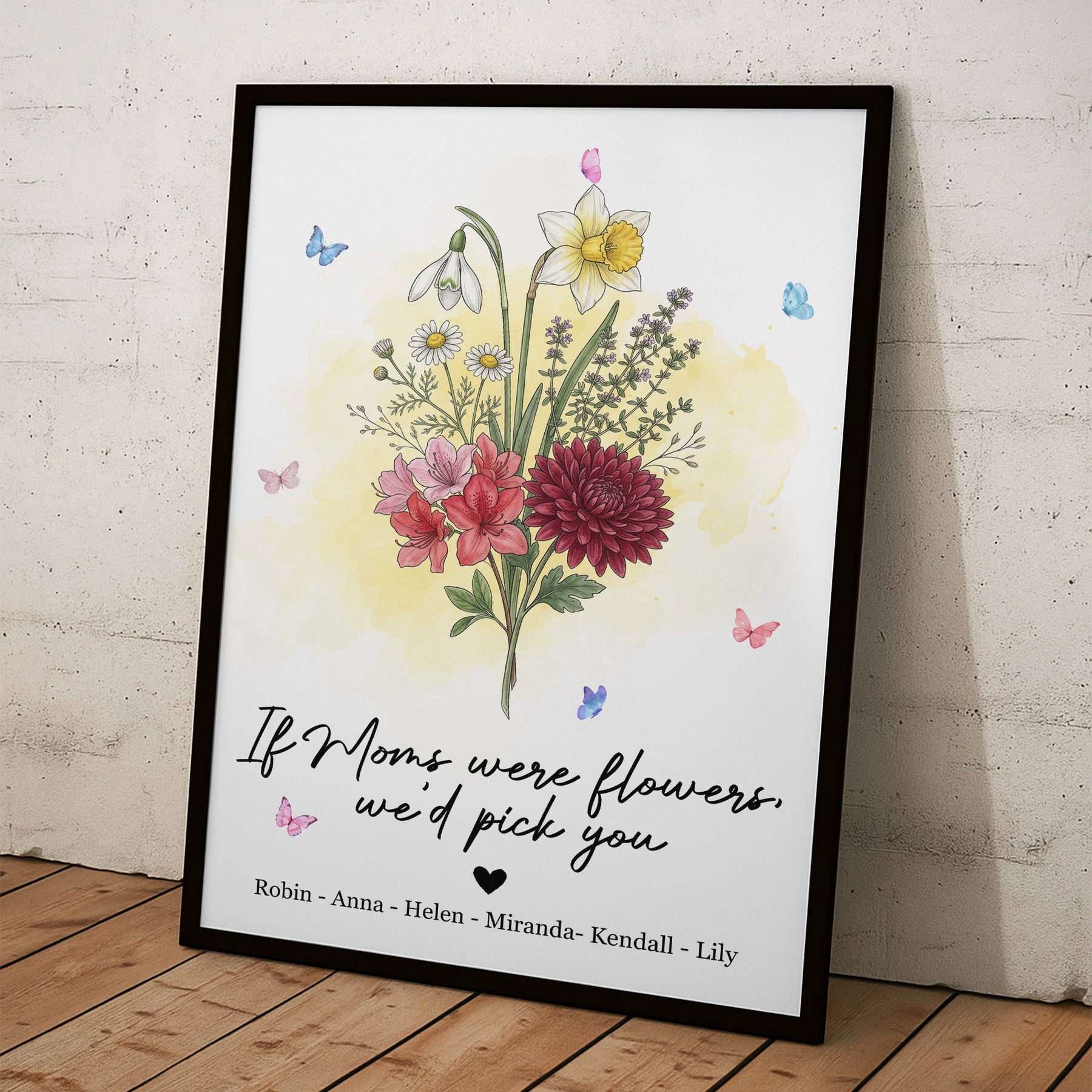 If Moms Were Flowers We’d Pick You - Personalized Poster