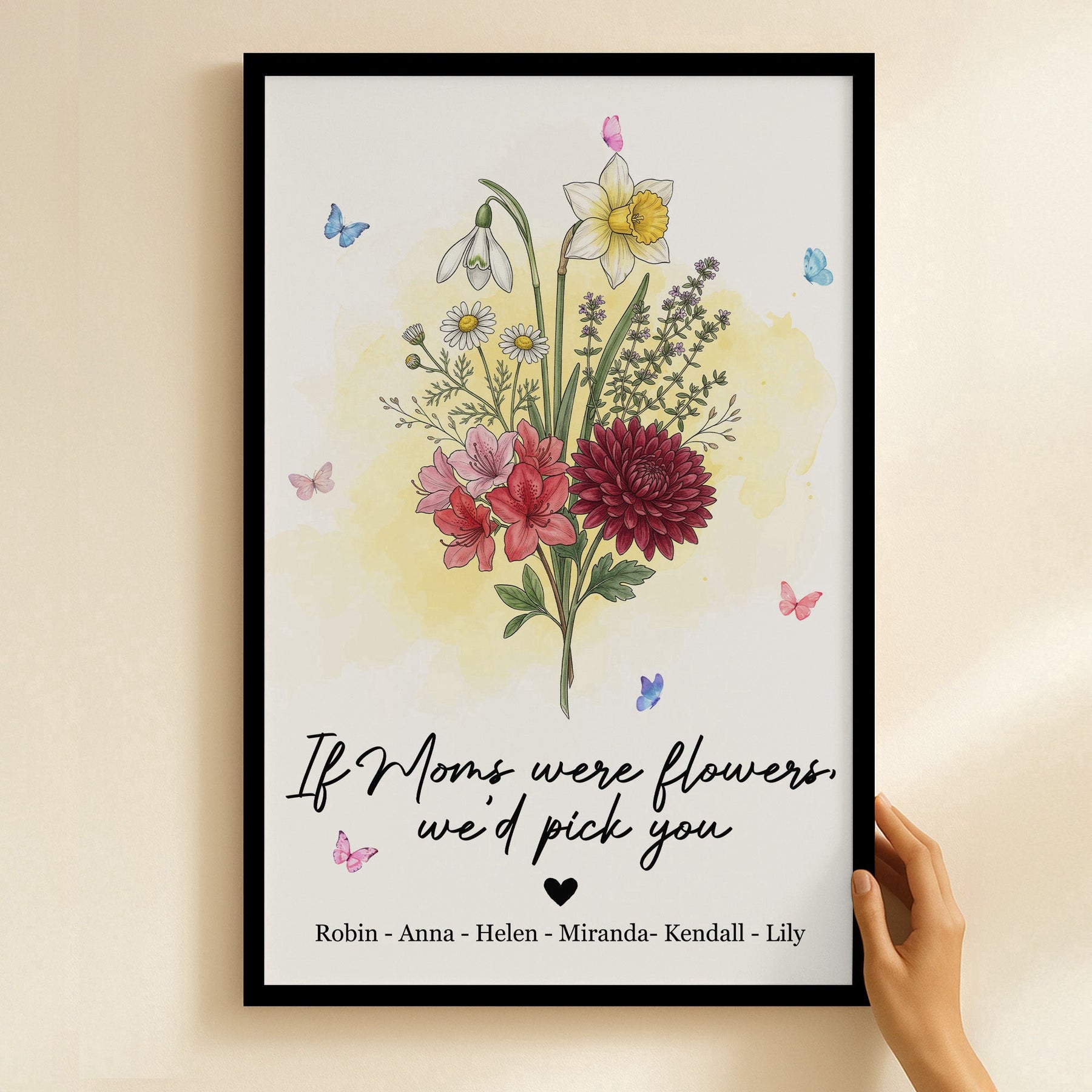 If Moms Were Flowers We’d Pick You - Personalized Poster