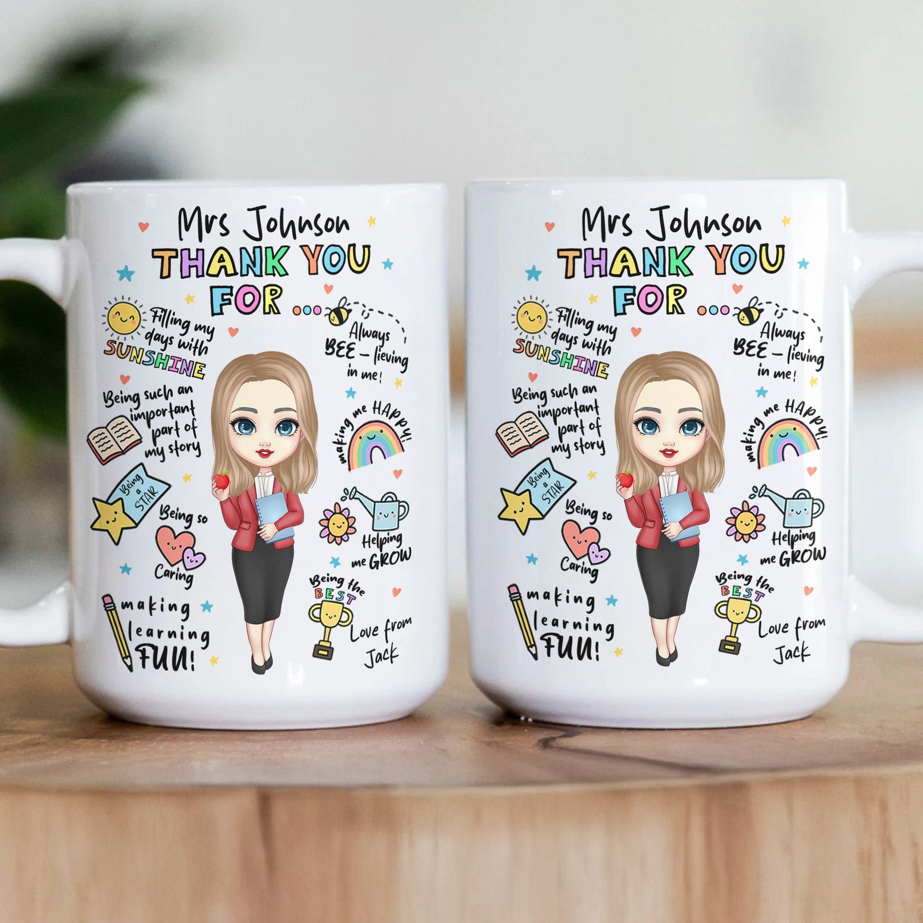 Important Part Of My Story - Thank You Teacher Gift - Personalized Mug