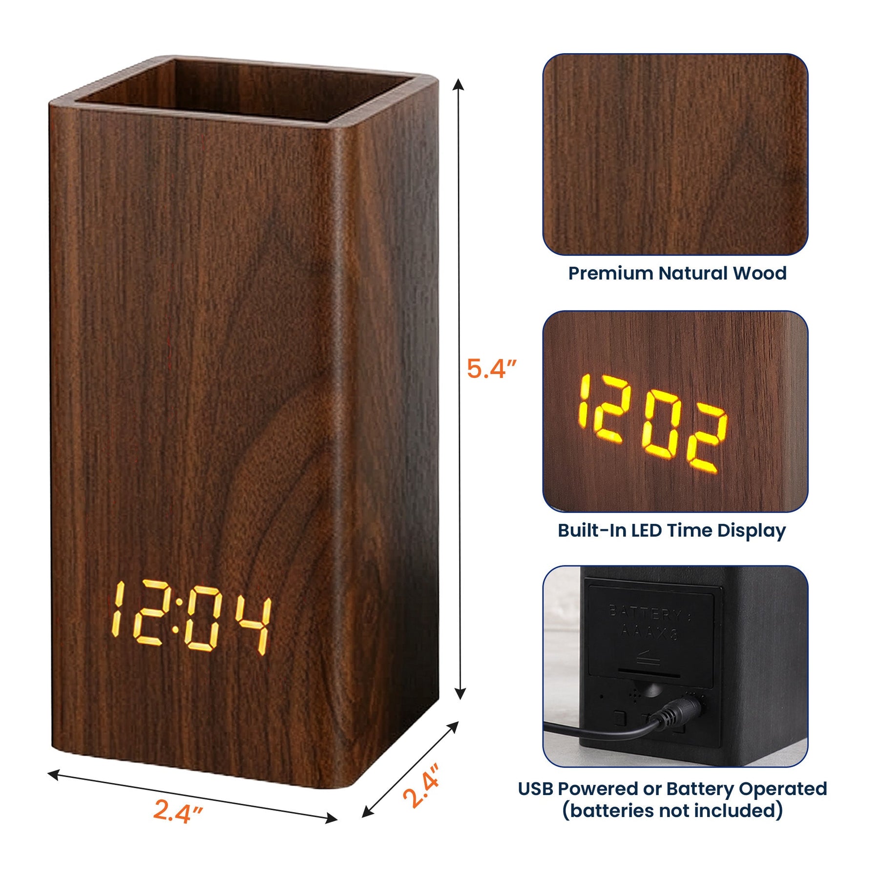 You Are The Piece That Made The Difference - Personalized Pen Holder With Clock