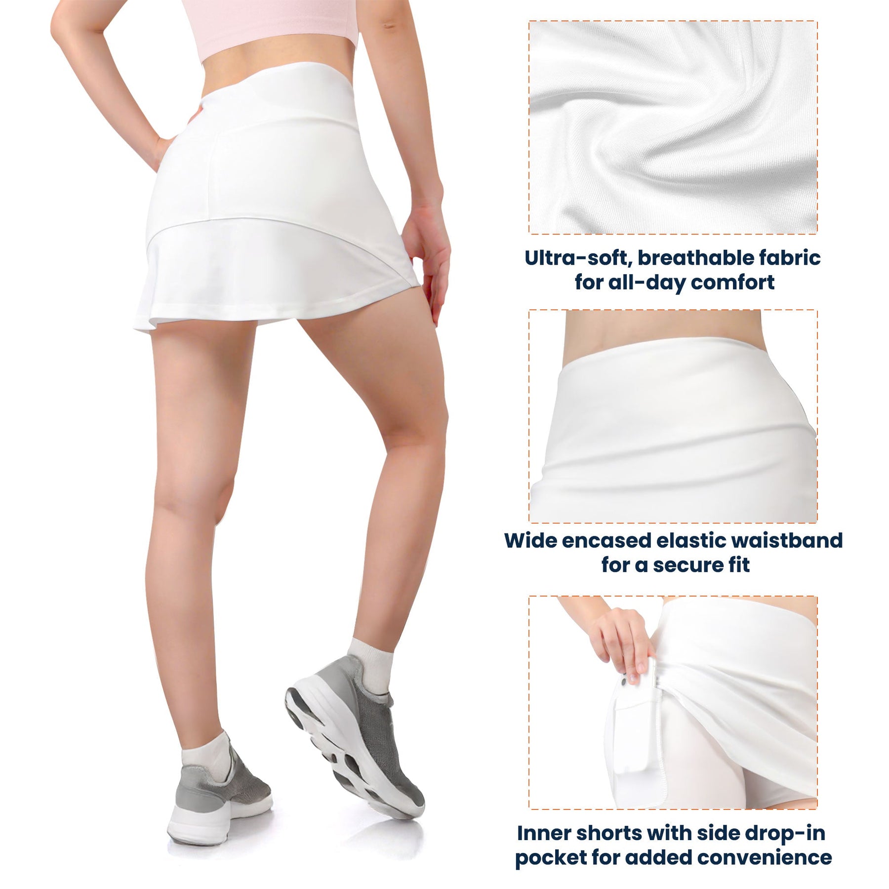 Inspirational Woman - Custom Women's Skorts With Pockets