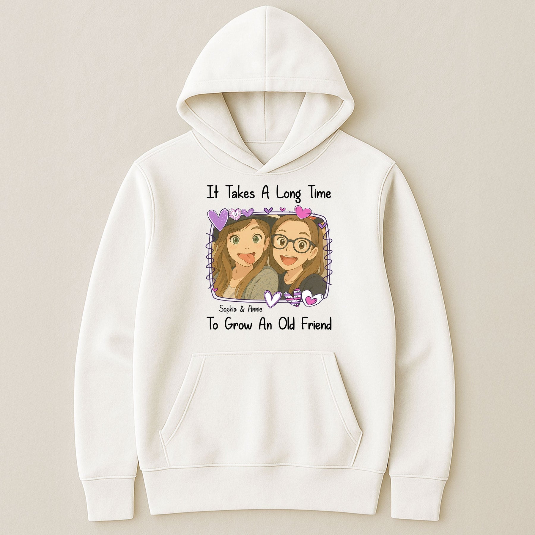 It Takes A Long Time To Grow An Old Friend Cartoon Ver - Personalized Photo Shirt