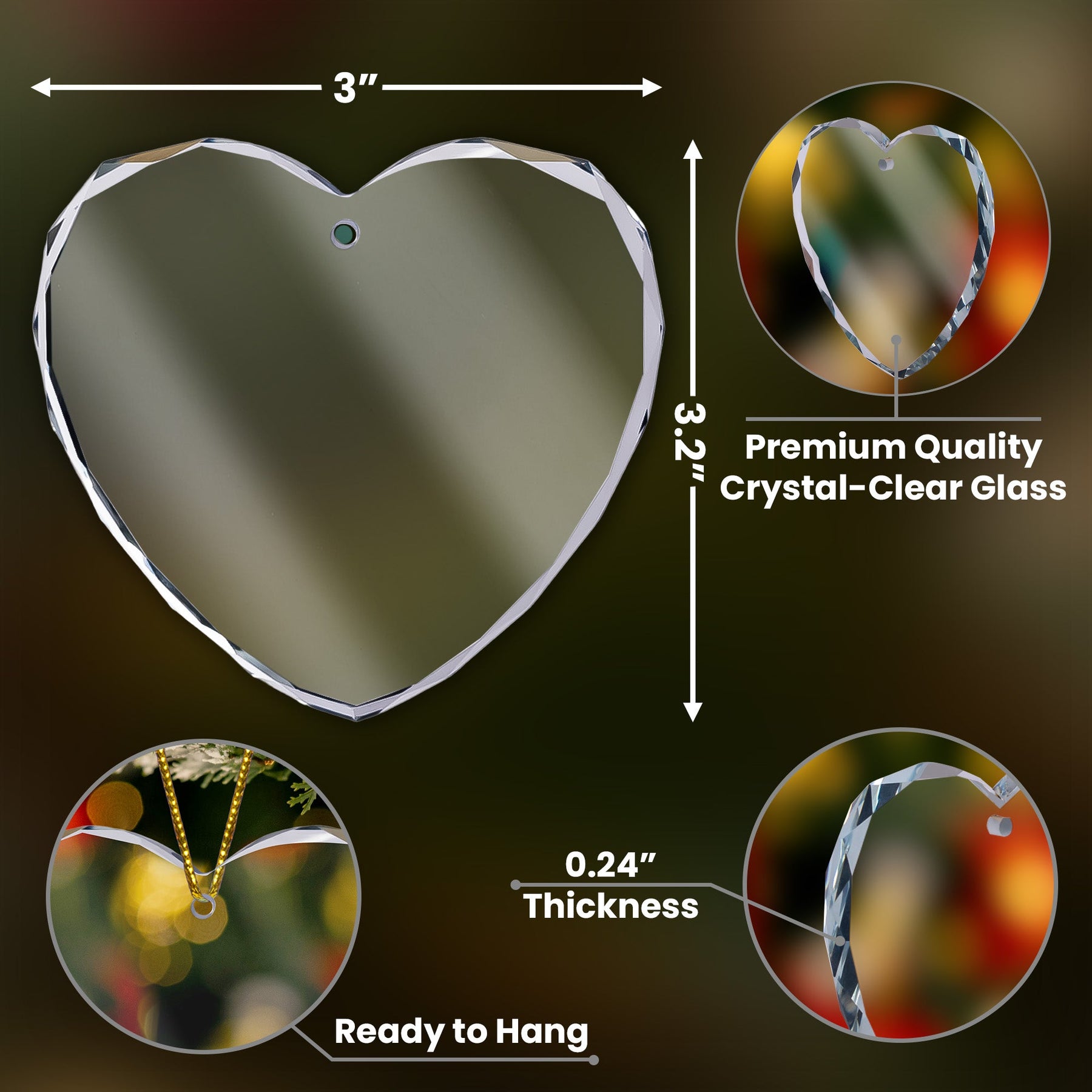 It Takes A Long Time To Grow An Old Friend - Personalized Heart Glass Ornament