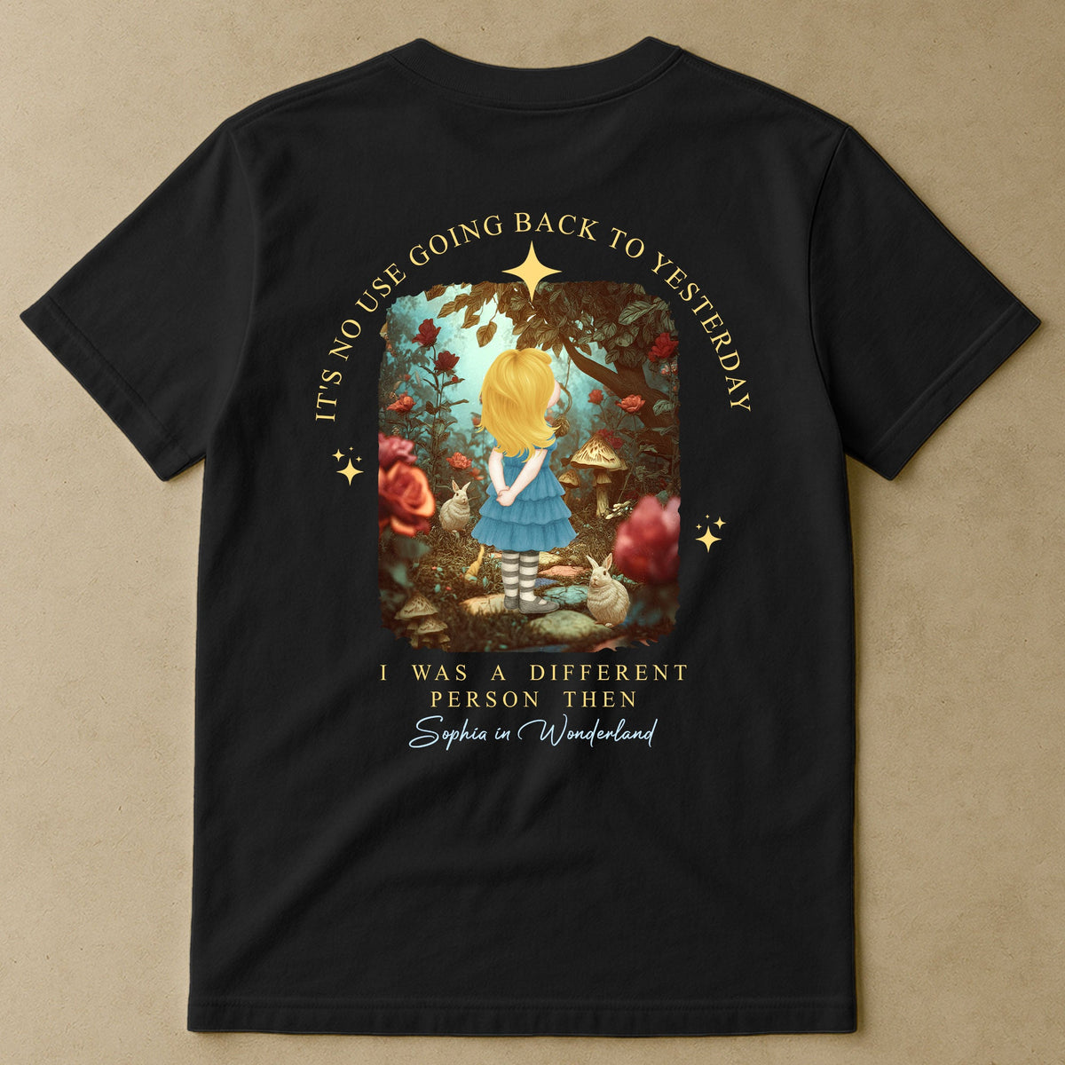 It's No Use Going Back To Yesterday - Personalized Back Printed Shirt
