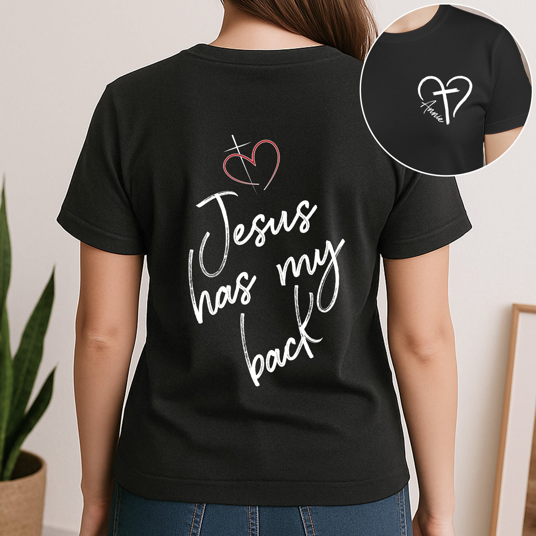 Jesus Has My Back - Personalized Shirt