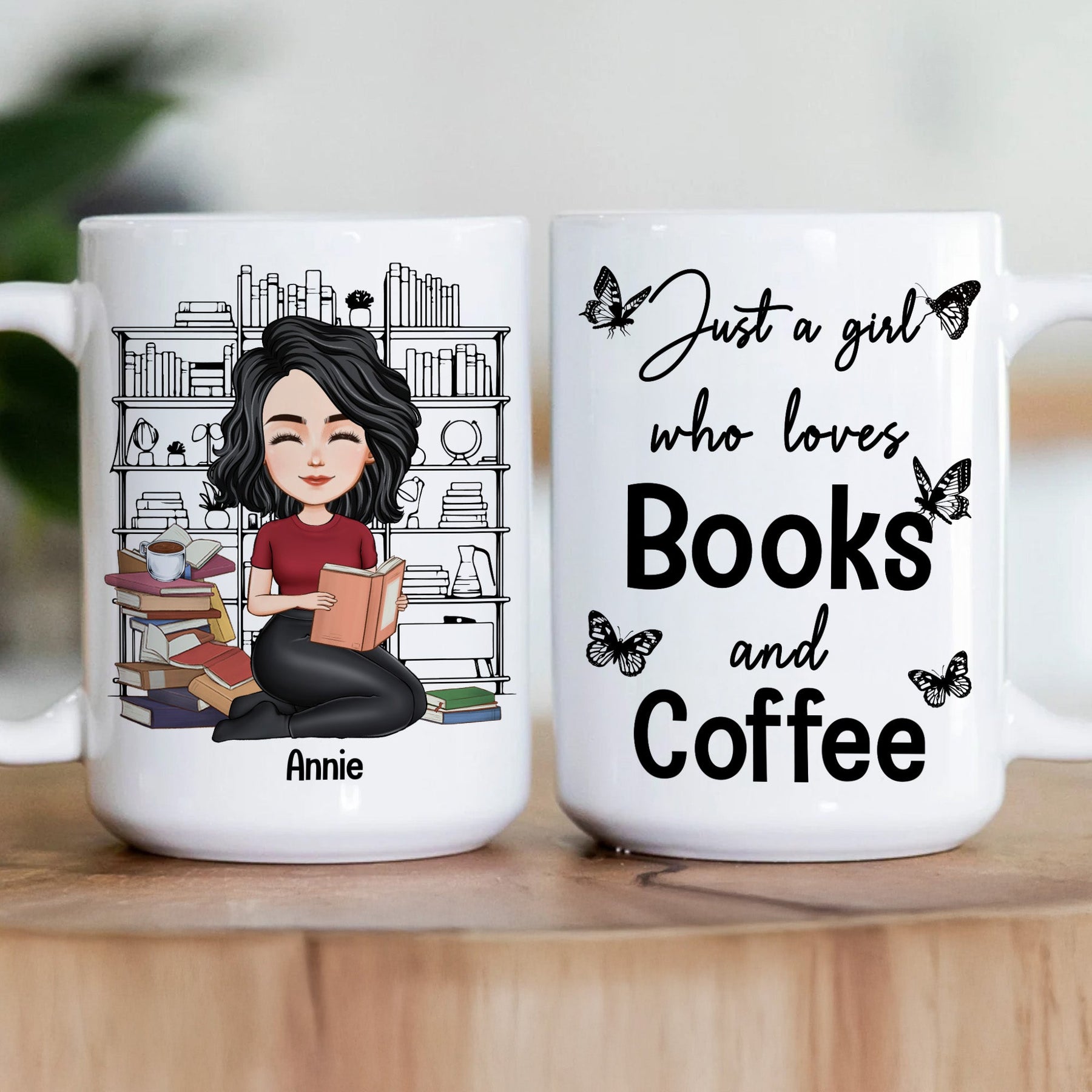 Just A Girl Who Loves Books And Coffee - Personalized Mug