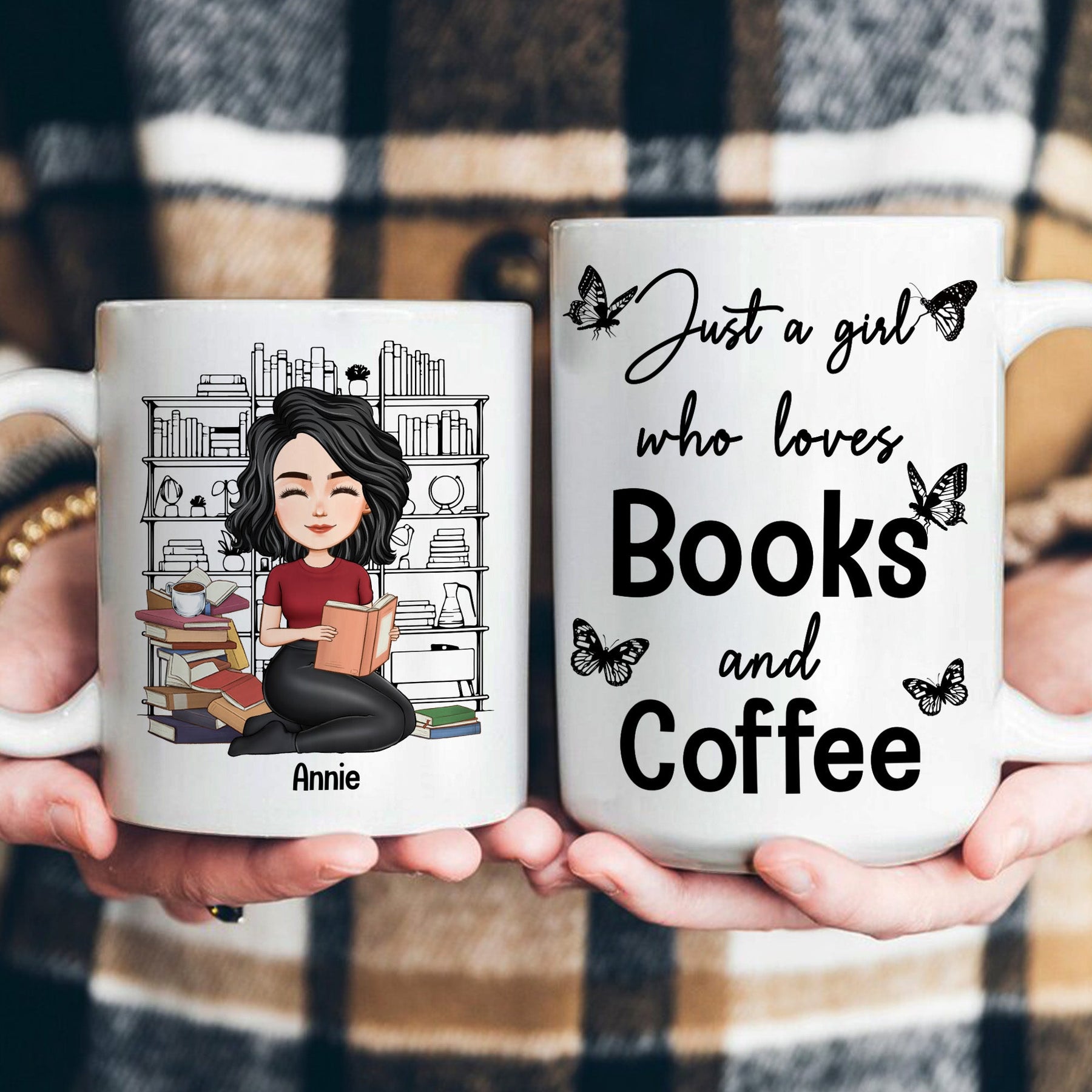 Just A Girl Who Loves Books And Coffee - Personalized Mug