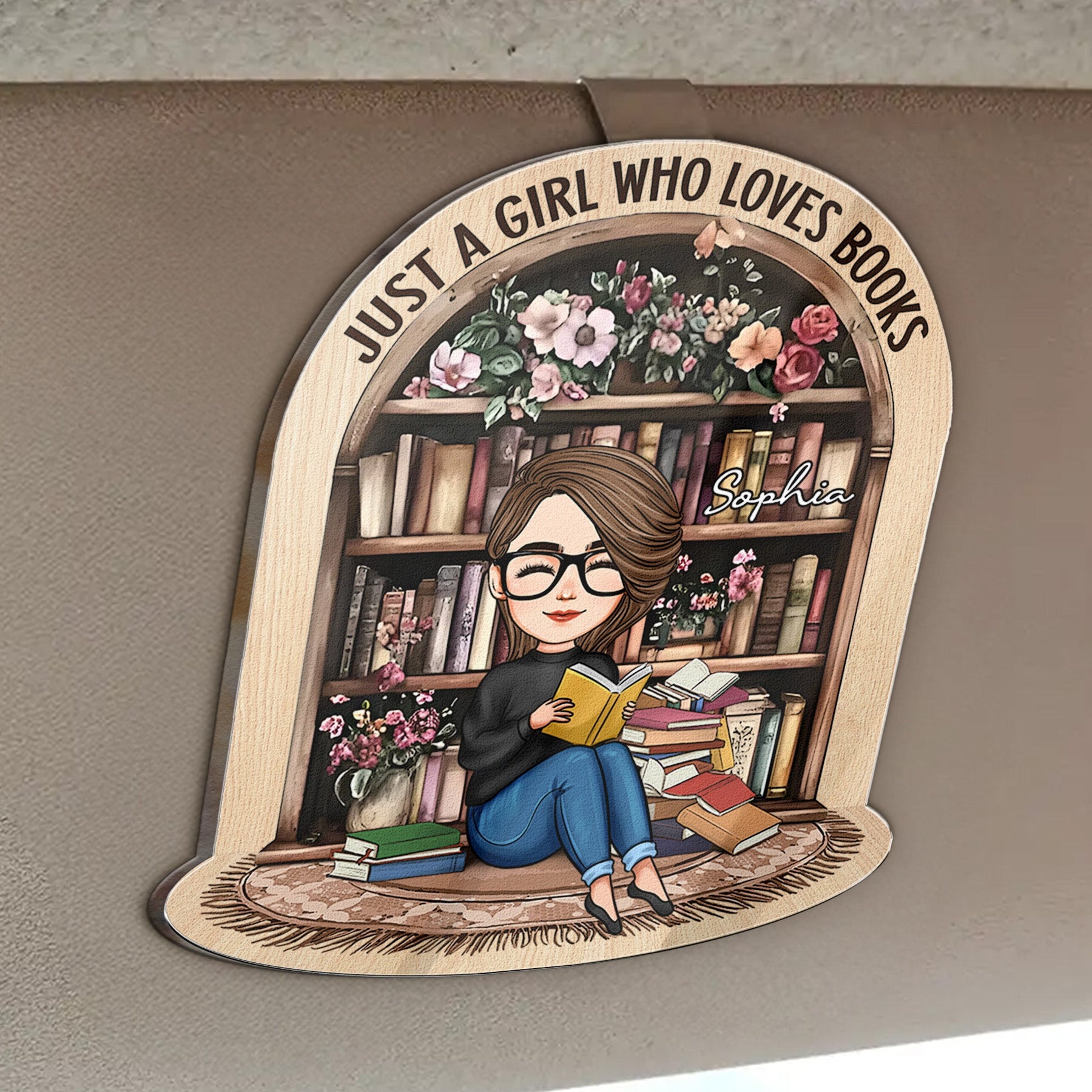 Just A Girl Who Loves Books - Personalized Acrylic Visor Clip