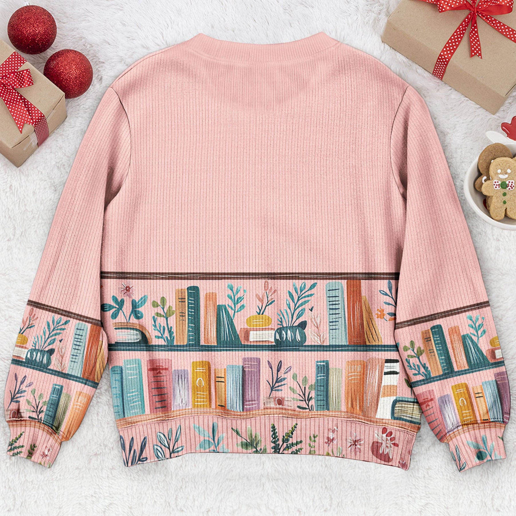 Just A Girl Who Loves Books - Personalized Ugly Sweater - Gift For Daughter