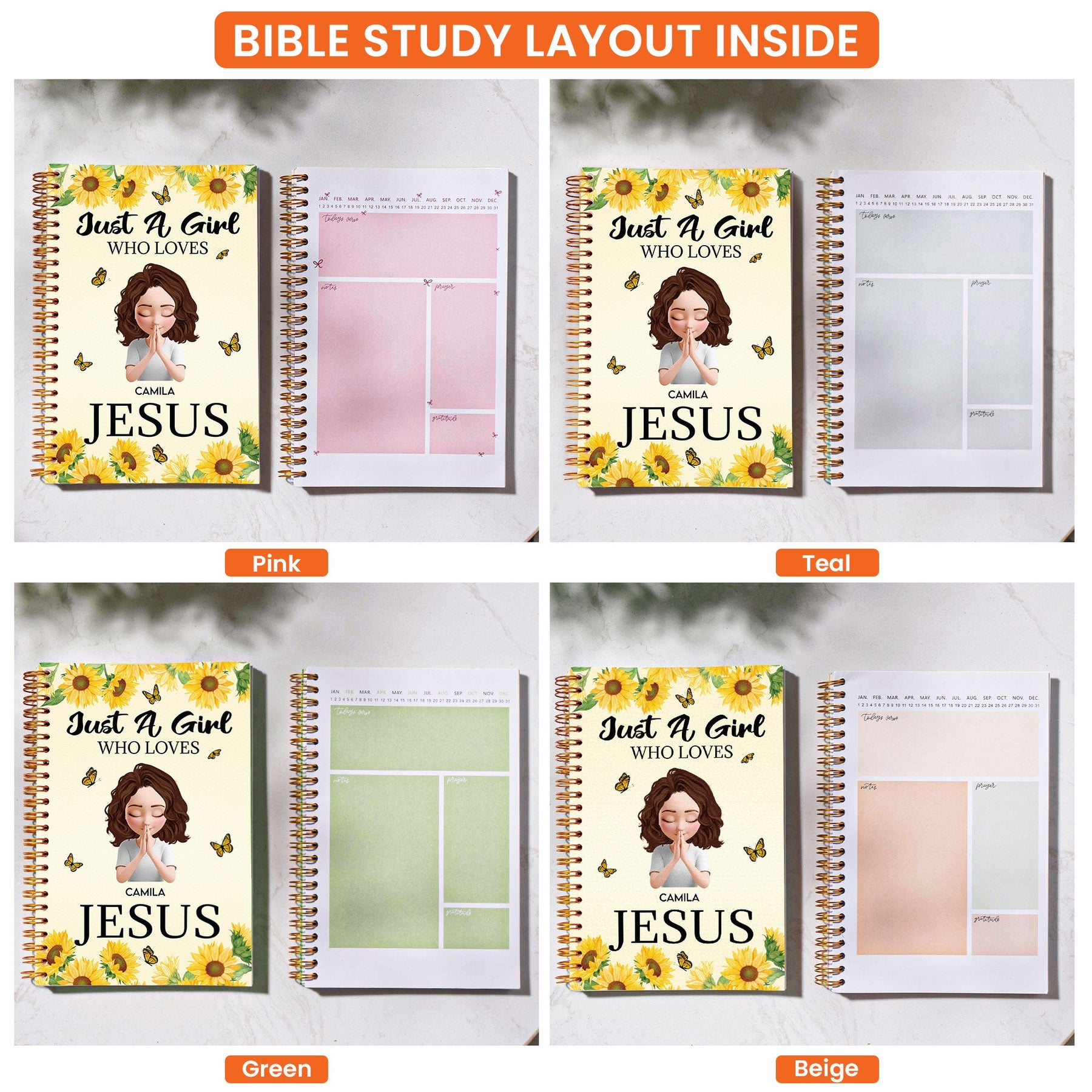 Just A Girl Who Loves Jesus Christian Gift - Personalized Prayer Journal