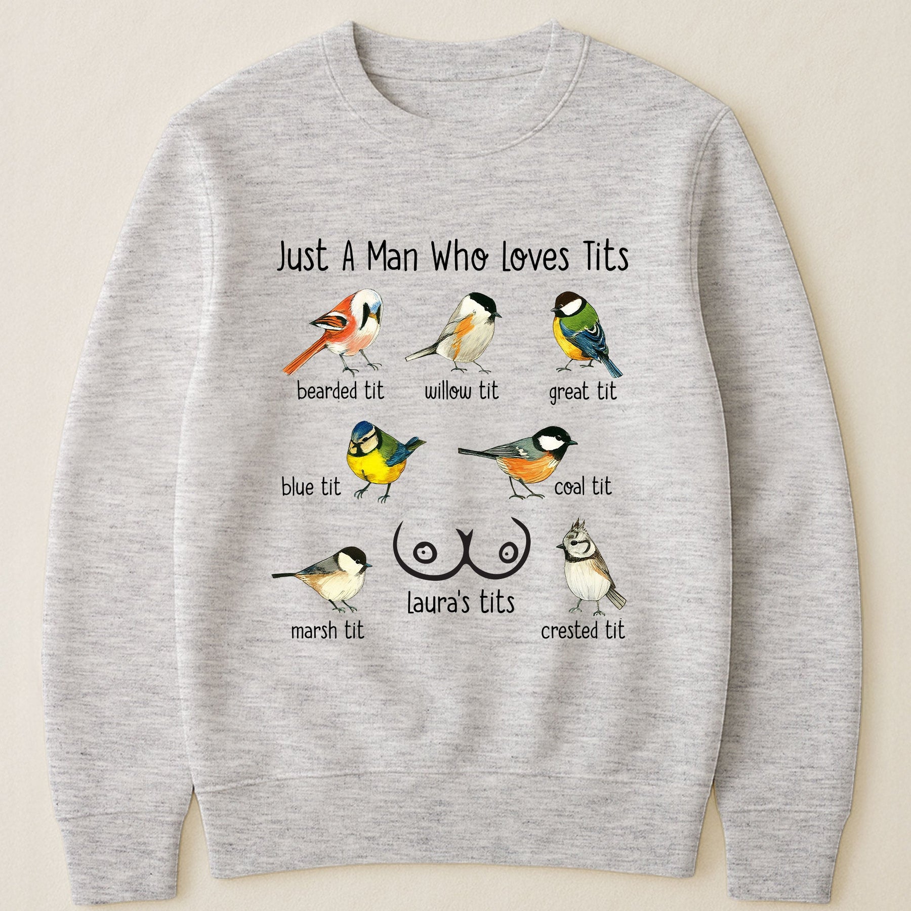 Just A Man Who Loves Tits - Naughty Gifts For Him, Husband, Bf - Personalized Shirt