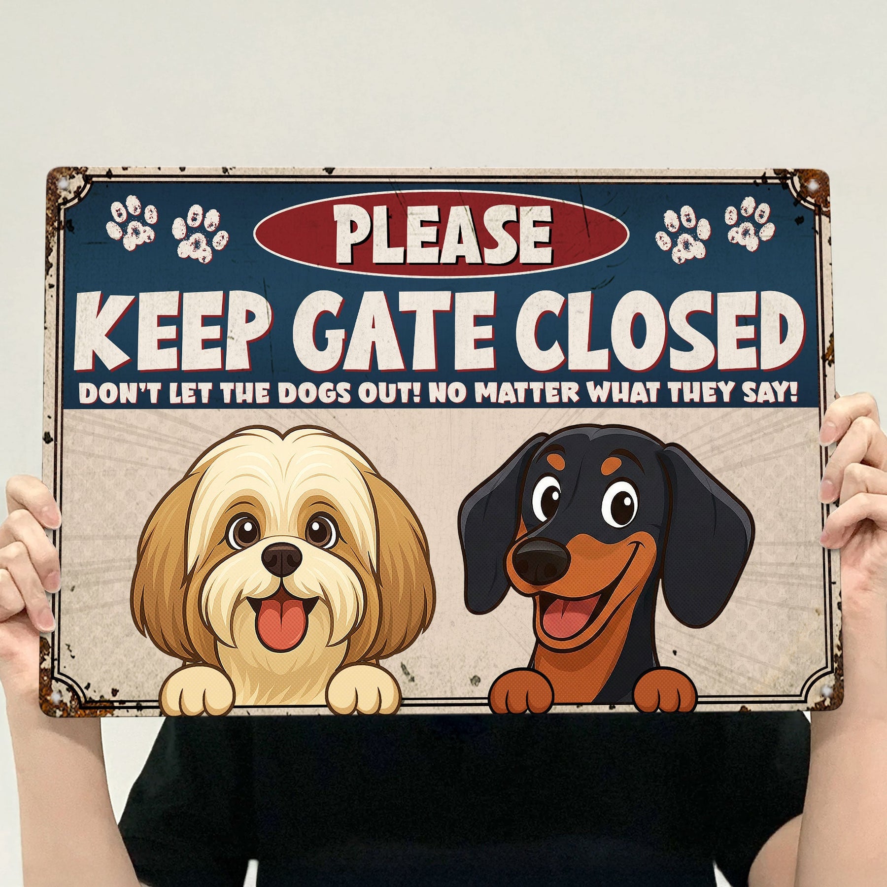 Keep Gate Closed - Personalized Metal Sign