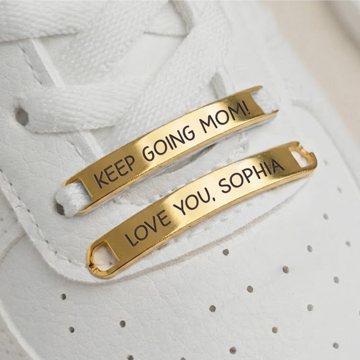 Keep Going Mom - Mother's Day Gift From Kids, Husband For Her - Personalized Shoe Tags