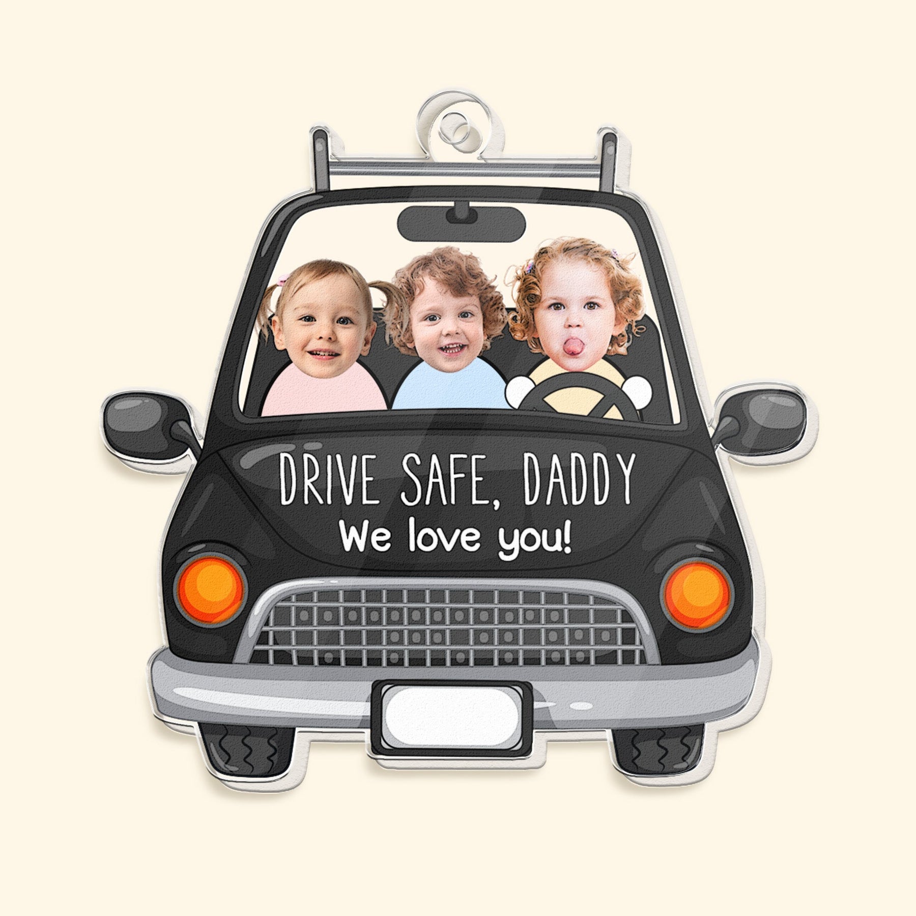 Keychain Custom Babies Face Drive Safe Daddy - Personalized Acrylic Photo Keychain