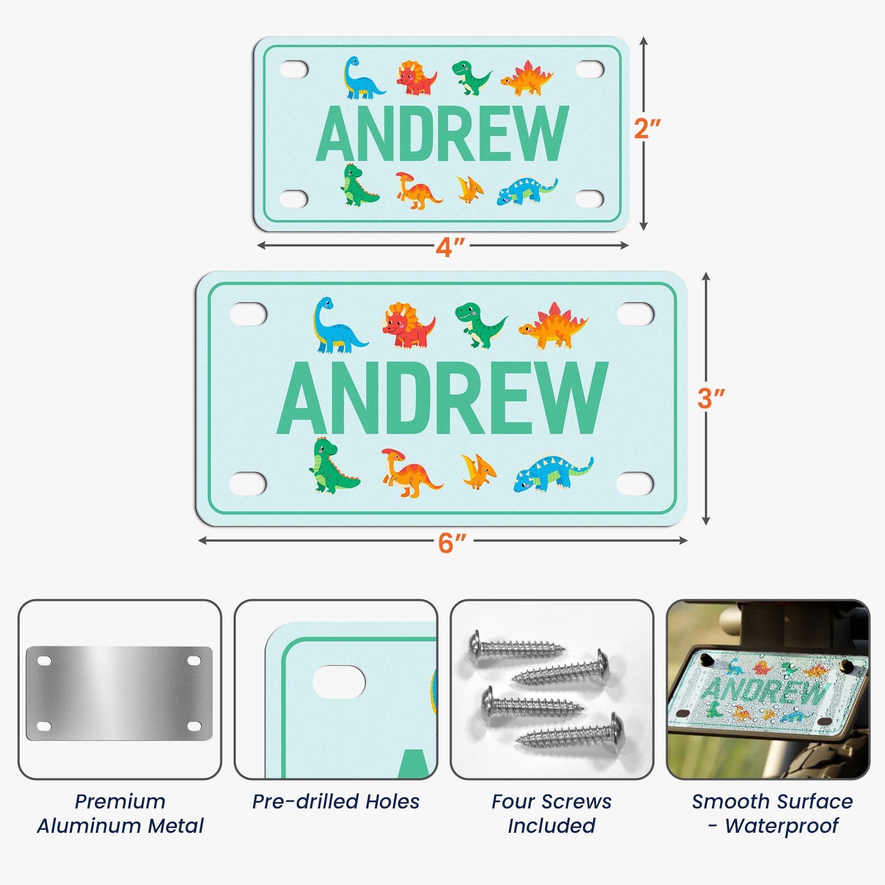 Kid Girl Boy Name Sign - Personalized Mini License Plate