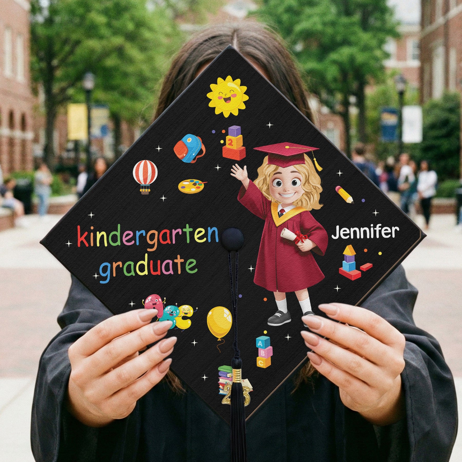 Kindergarten Preschool Graduation - Personalized Graduation Cap Topper