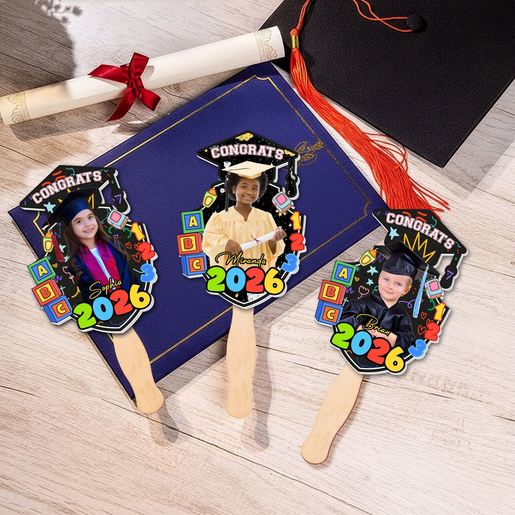 Kindergarten Preschool Graduation - Personalized Graduation Fan