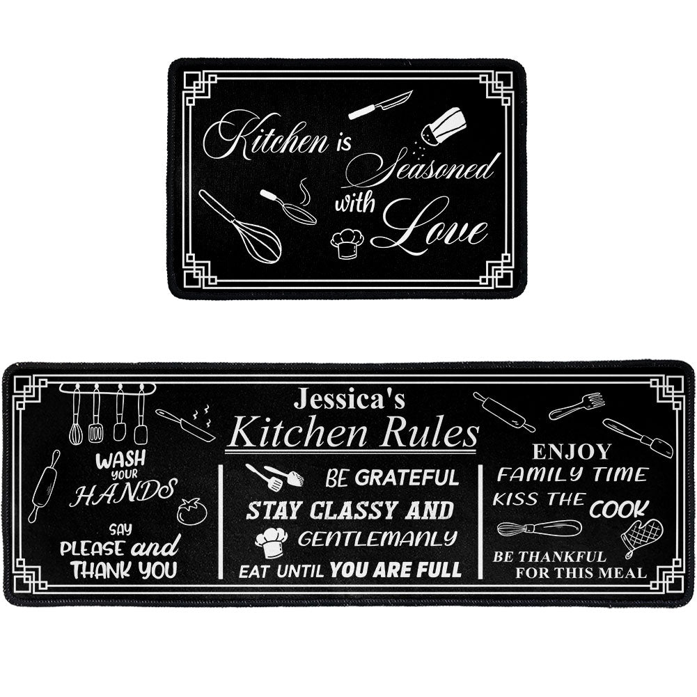 Kitchen Rules - Personalized Runner Rug