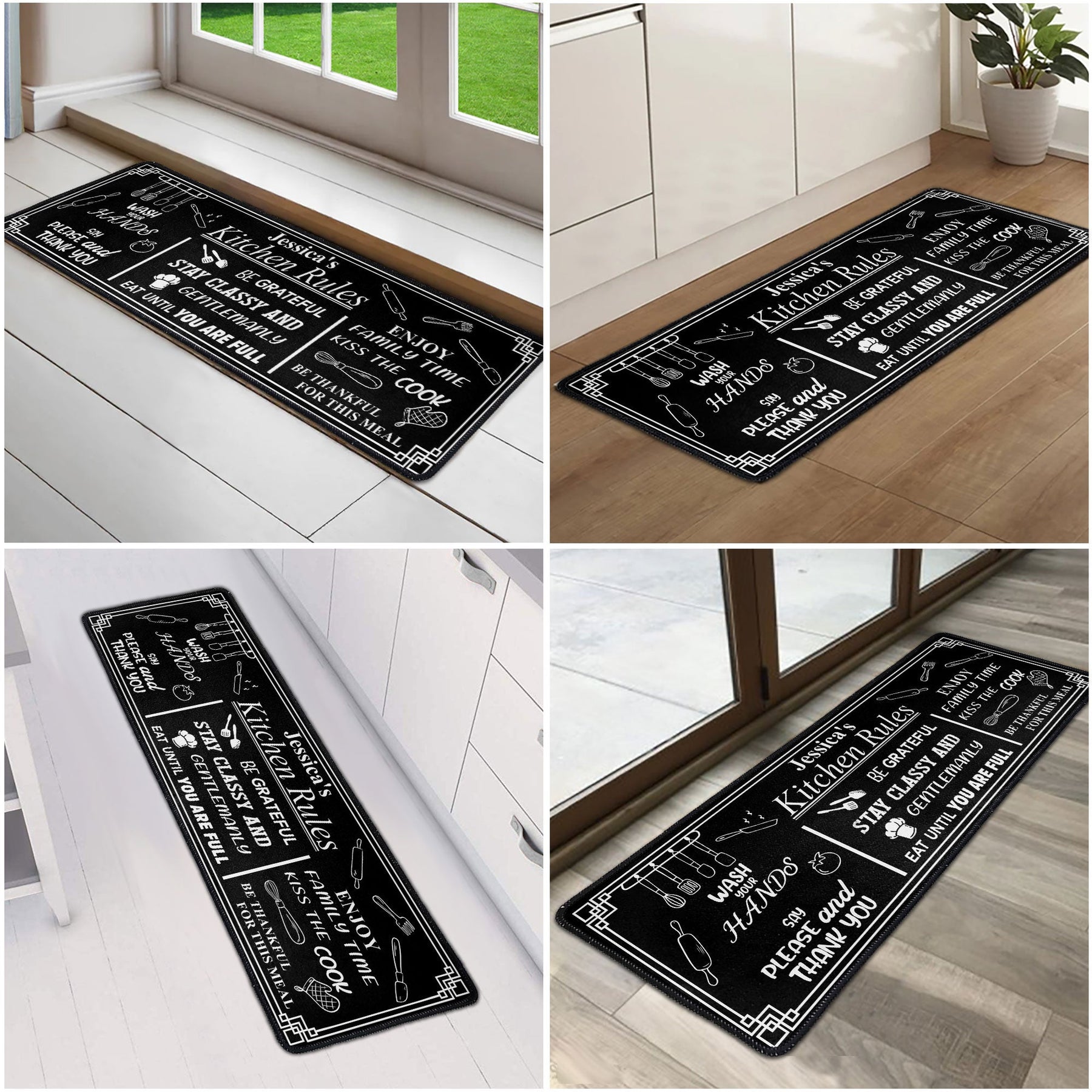 Kitchen Rules - Personalized Runner Rug