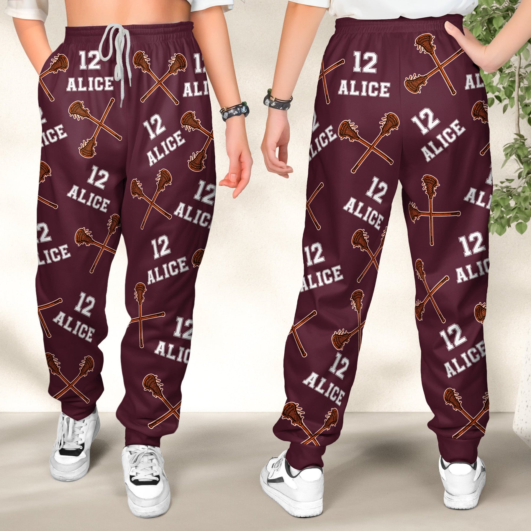 Lacrosse Custom Name, Number - Personalized Sweatpants