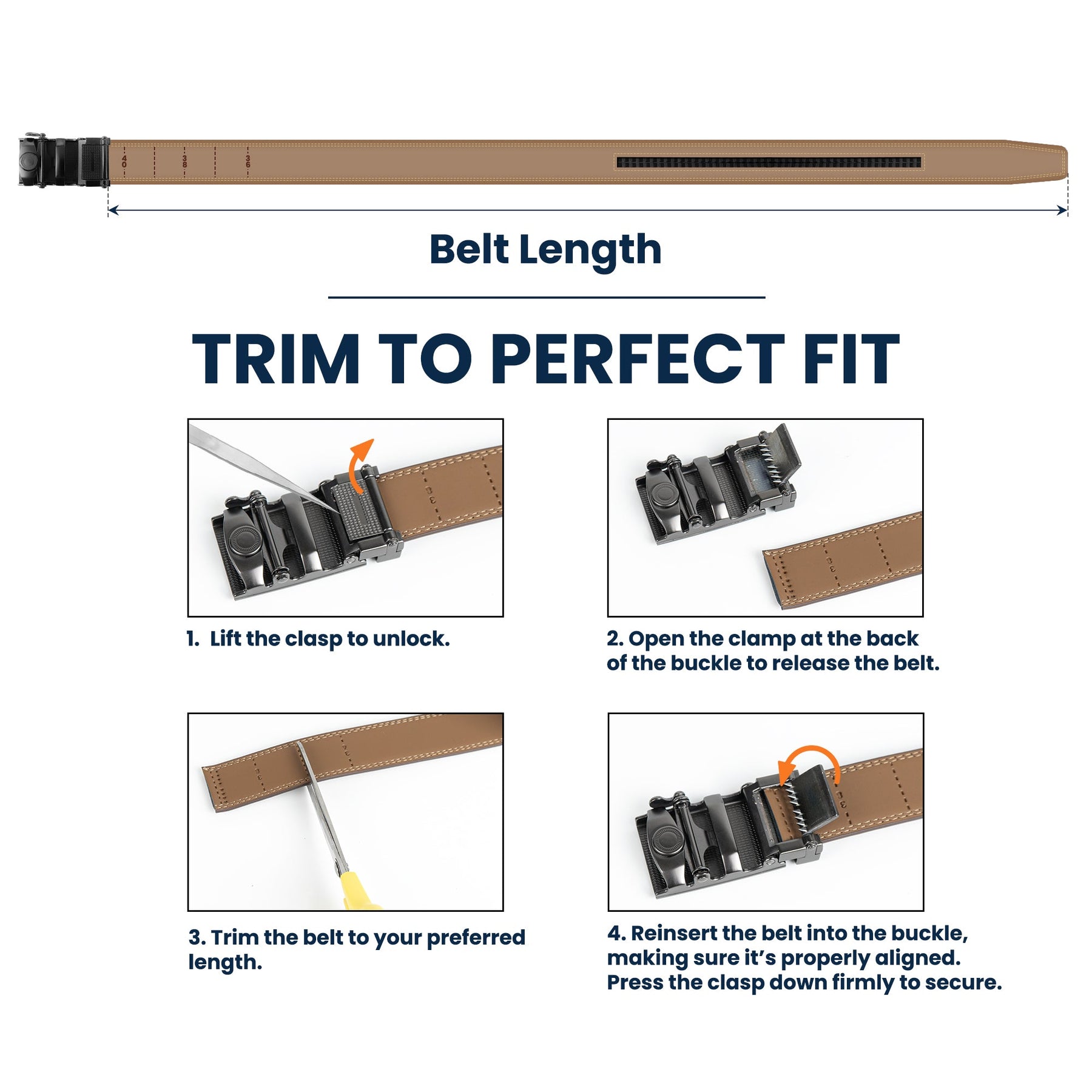 I Will Always Have Your Back - Personalized Leather Belt With Engraved Buckle