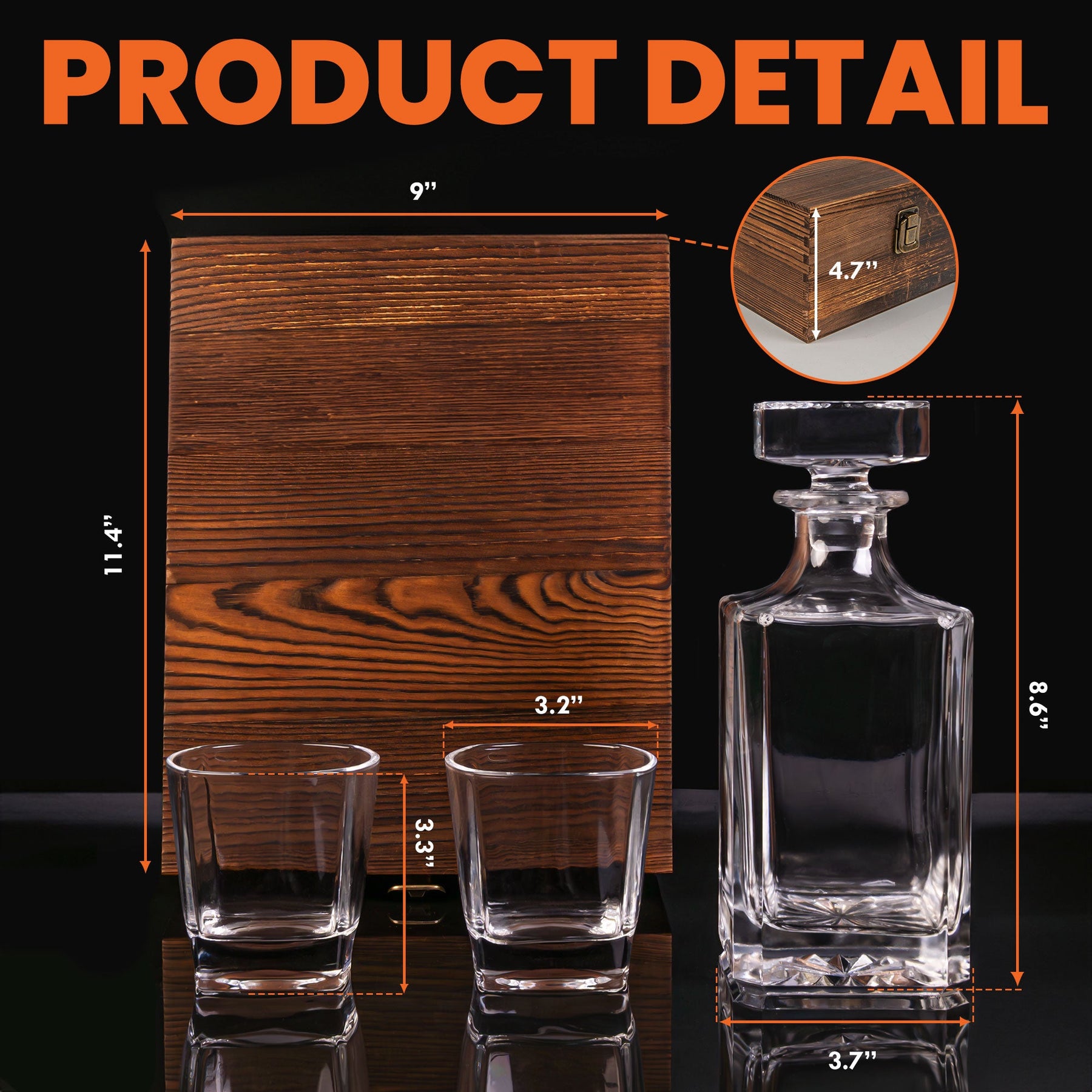 Legend Husband Dad Papa - Personalized Whiskey Decanter Set