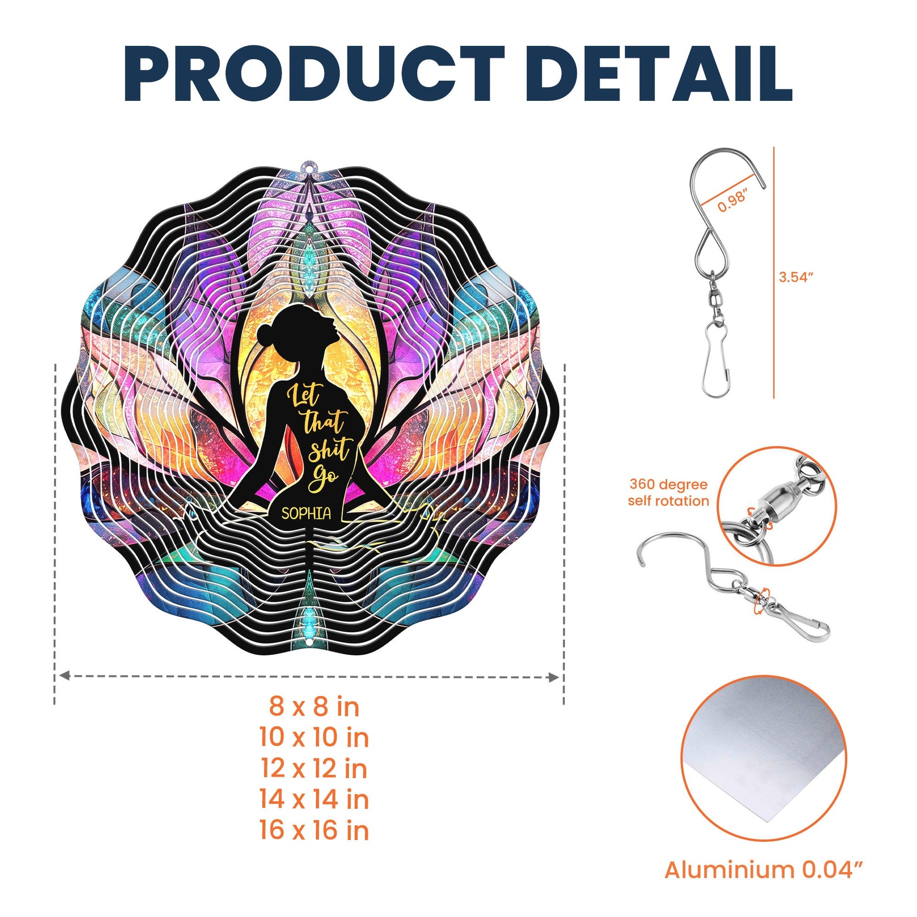 Let That Sht Go - Personalized Wind Spinner