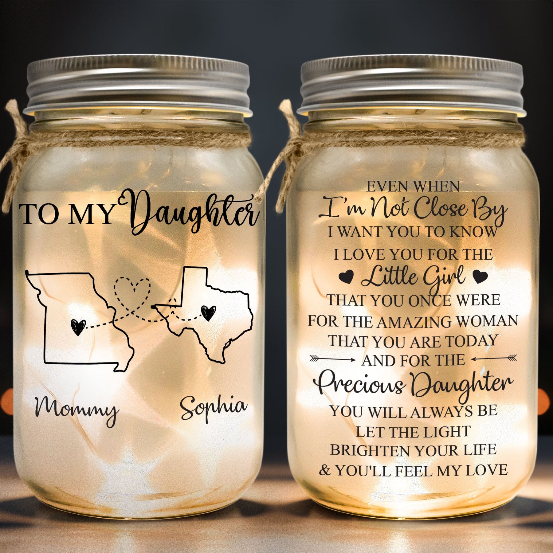 Let The Light Brighten Your Life - Personalized Mason Jar Light