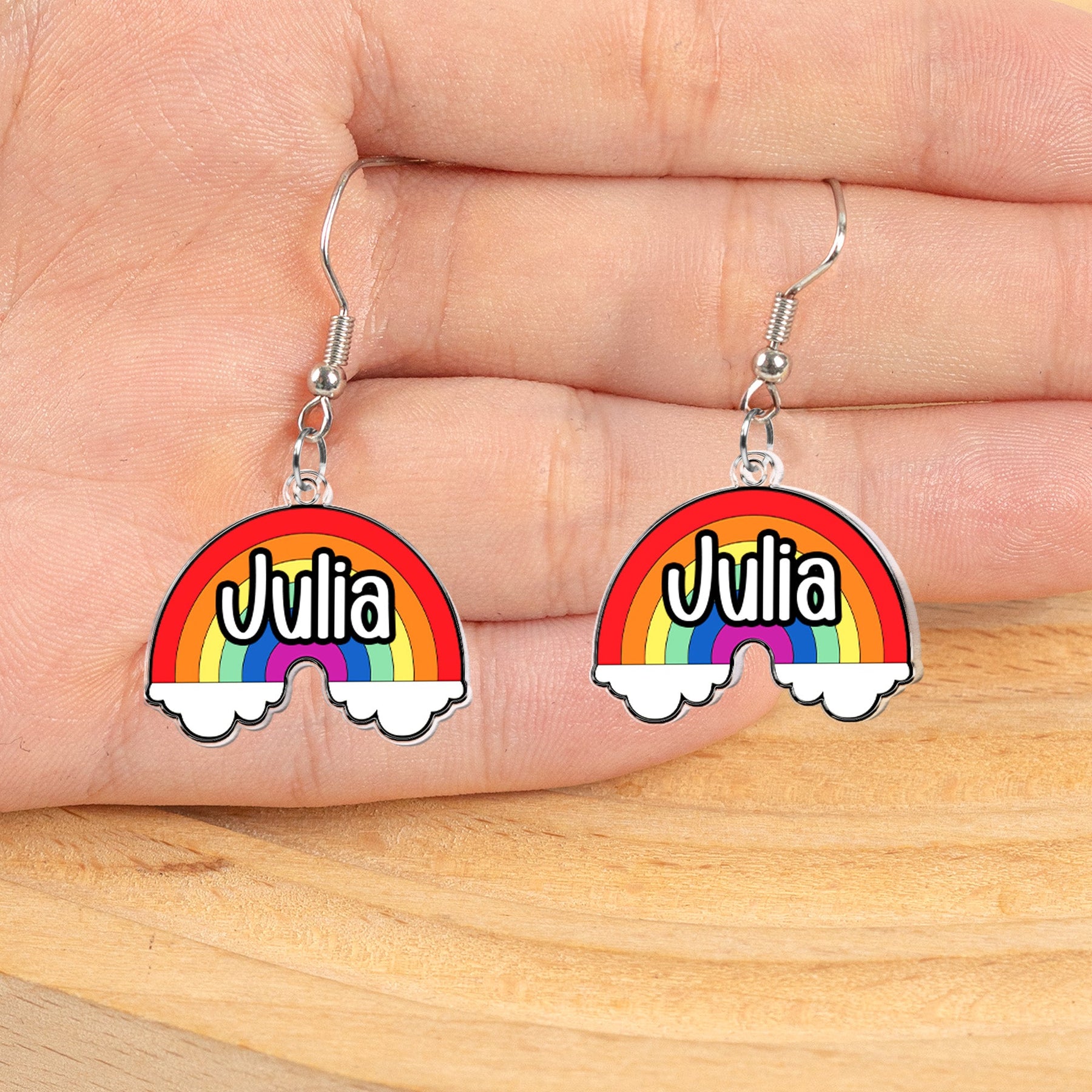 LGBTQ+ Pride Flag - Personalized Acrylic Earrings