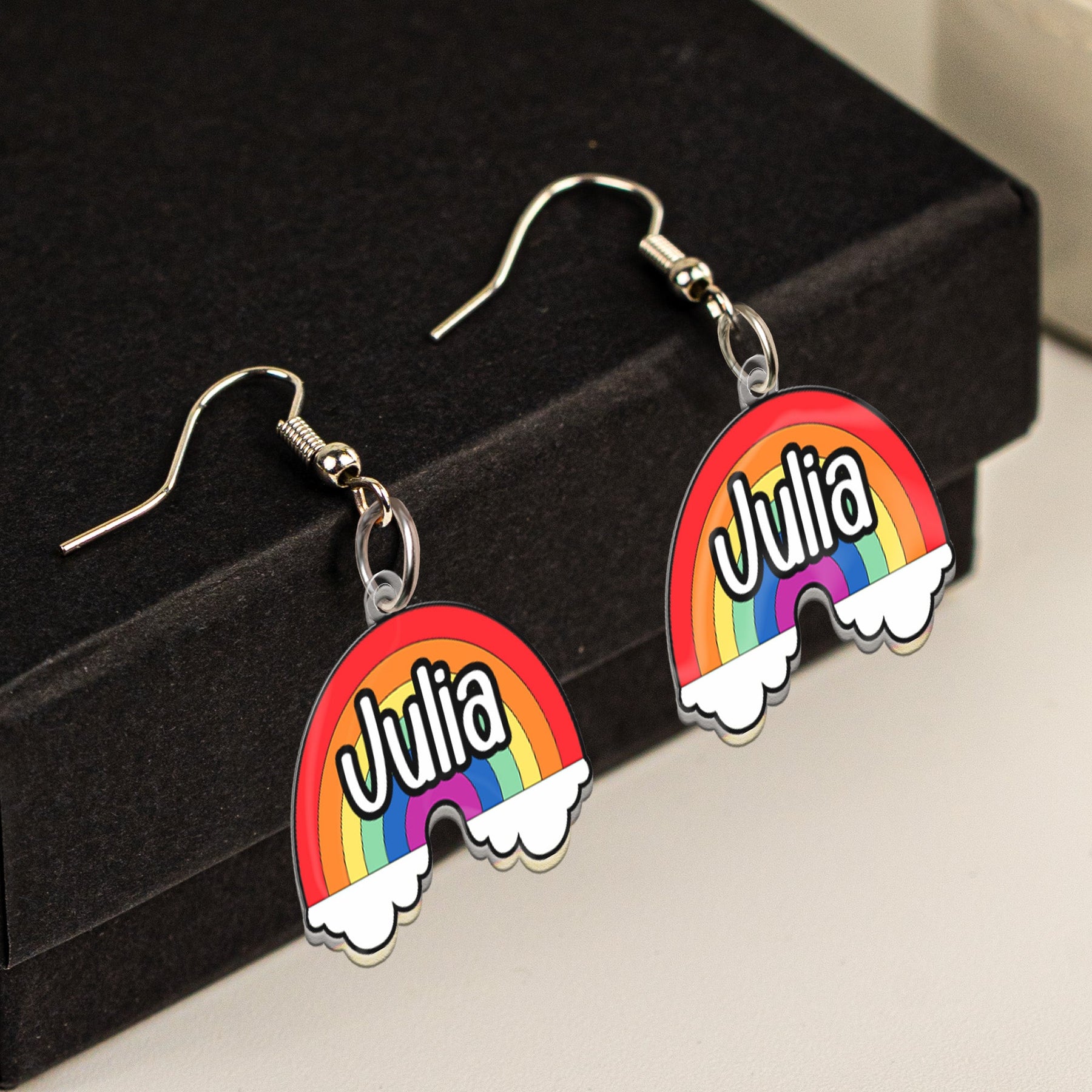 LGBTQ+ Pride Flag - Personalized Acrylic Earrings
