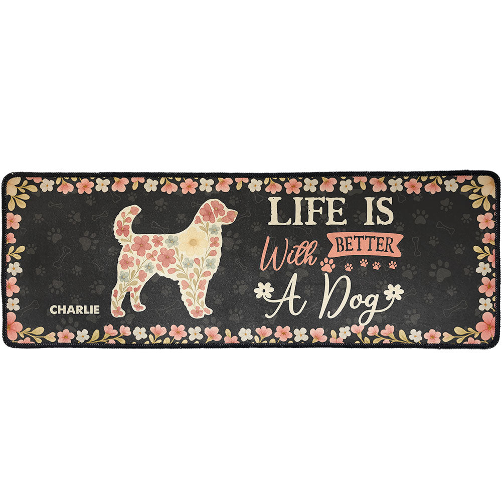 Life Is Better With Dogs - Personalized Runner Rug
